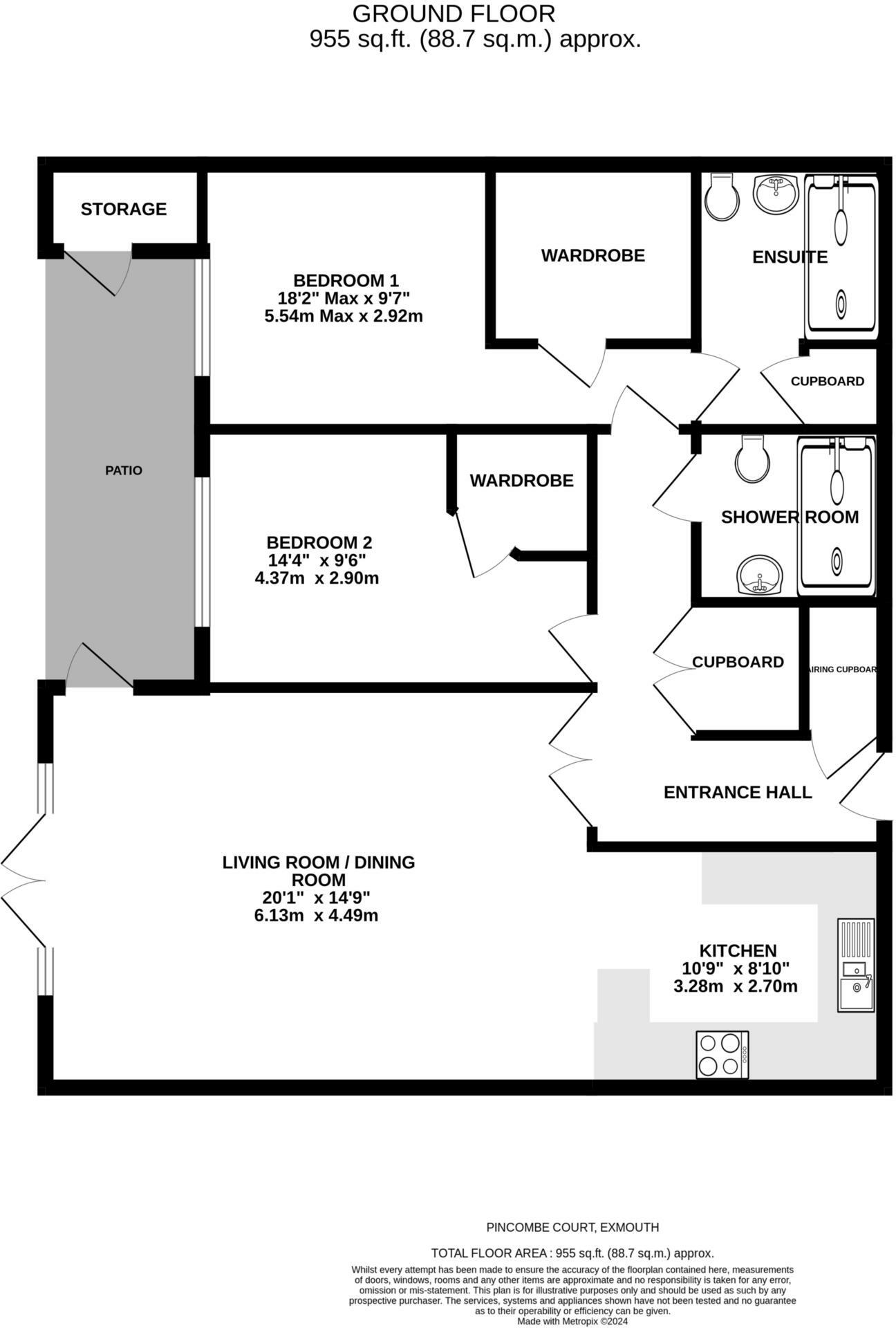 Pincombe Court,4, Buckingham Close, Exmouth floorplan