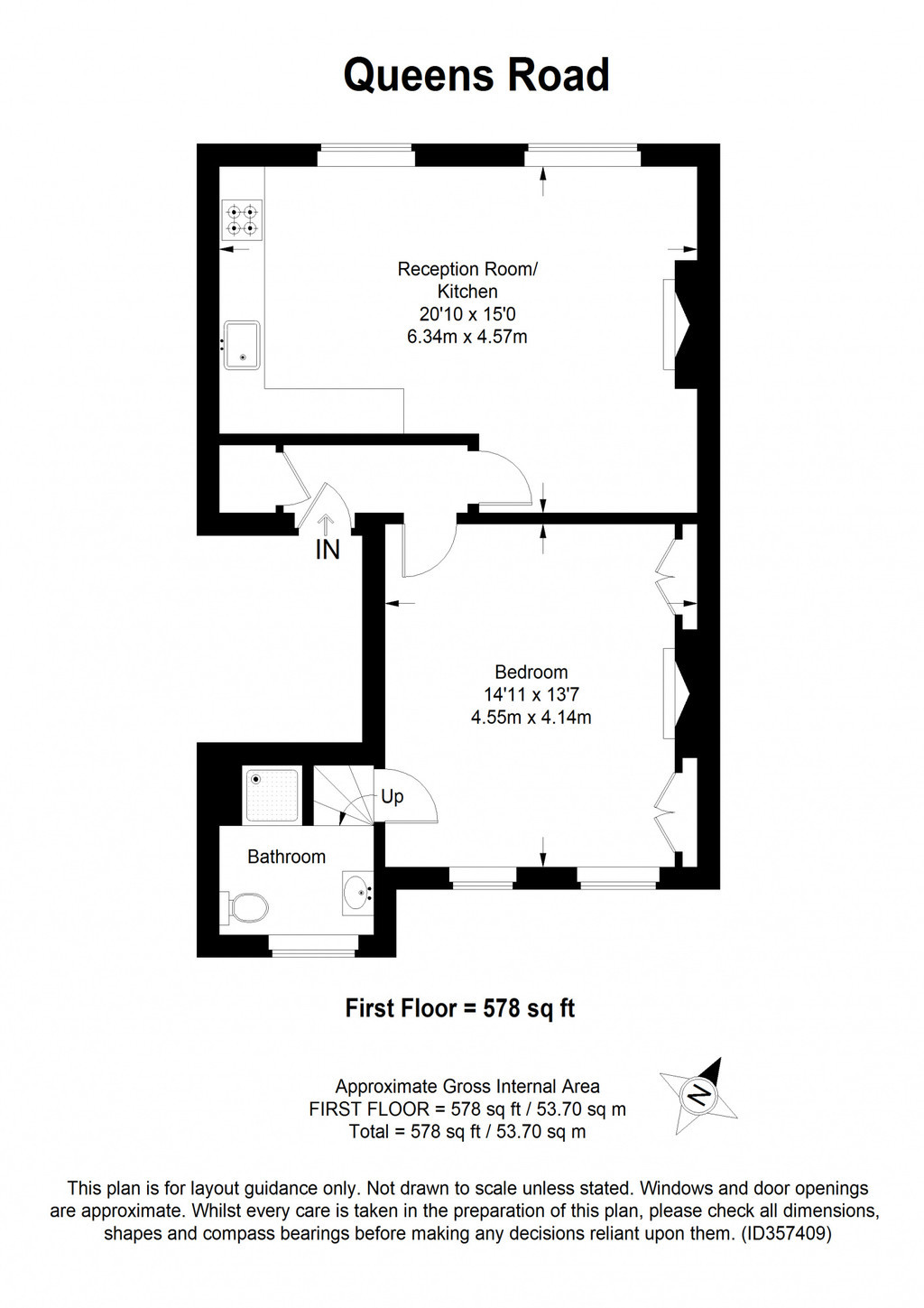 318C, Queens Road, New Cross floorplan