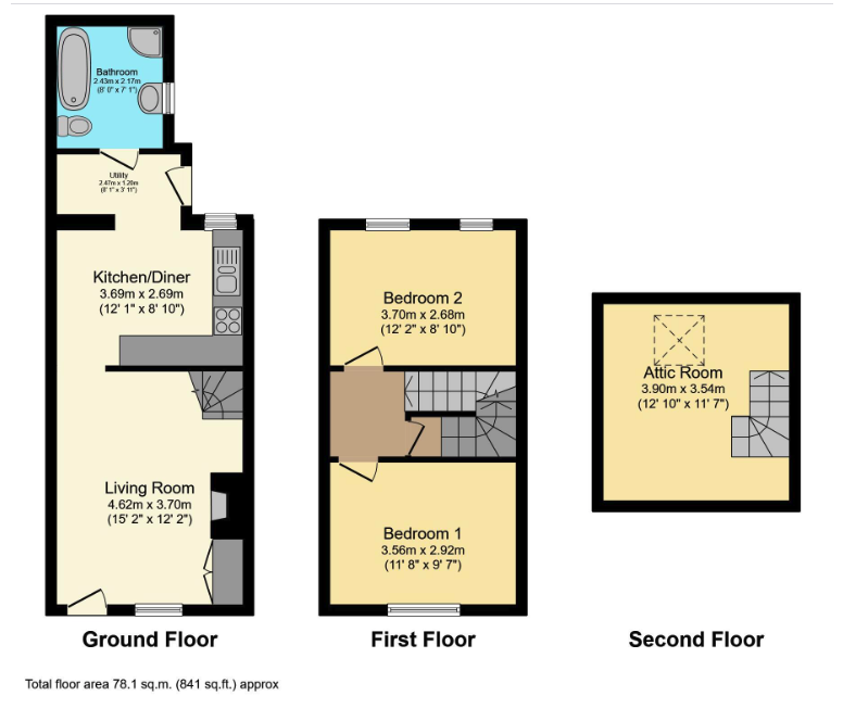 49, Denmark Street, Lancaster floorplan
