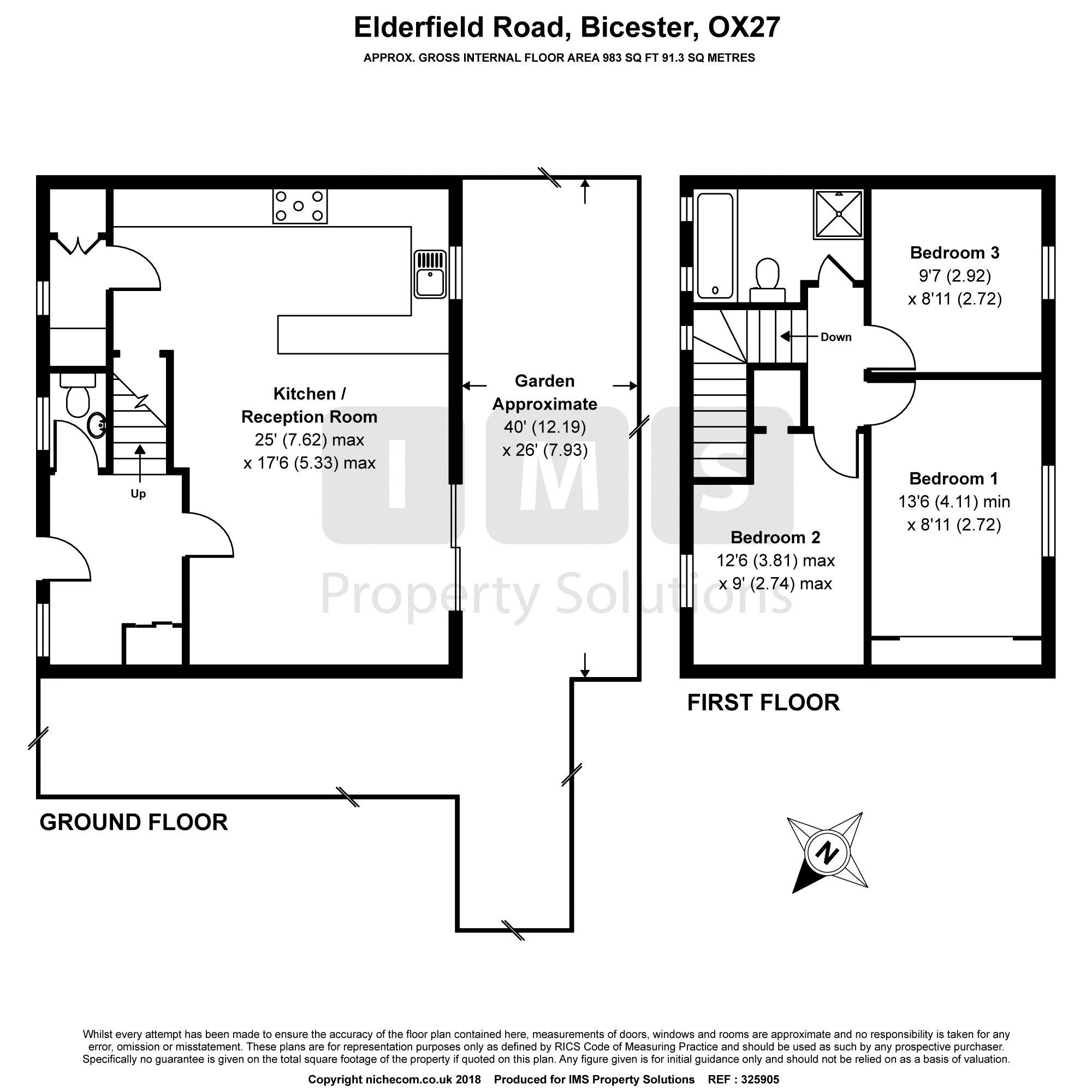 3 Bedrooms Semi-detached house for sale in Elderfield Road, Caversfield, Bicester OX27