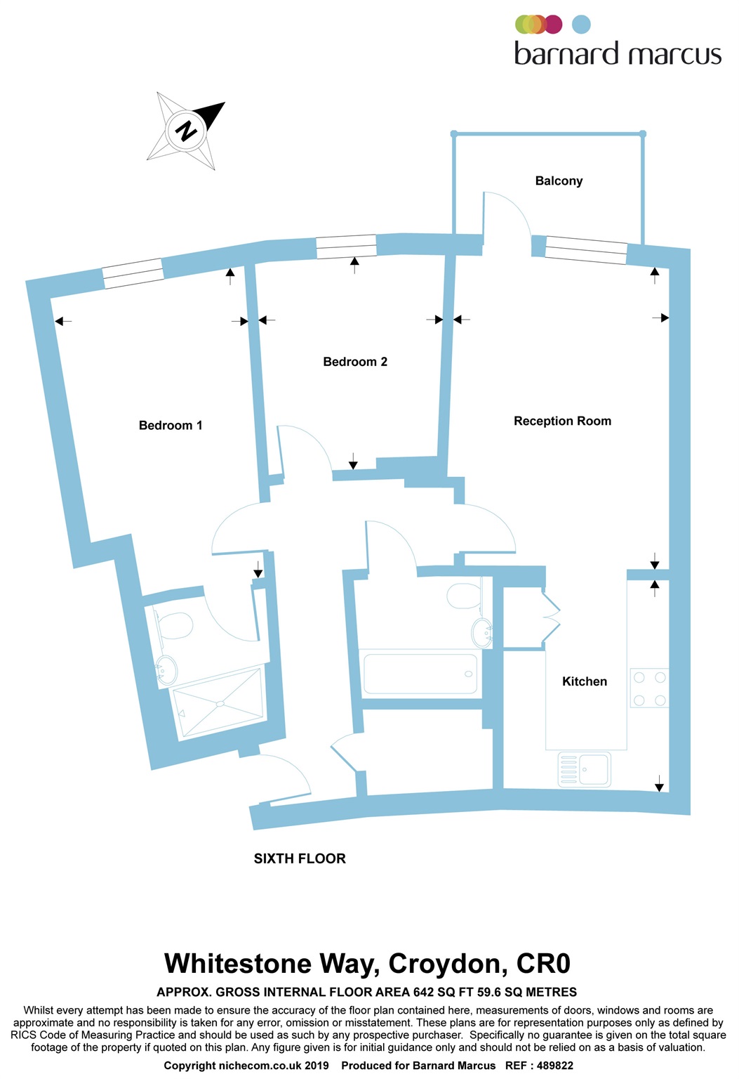 2 Bedrooms Flat for sale in Whitestone Way, Croydon CR0