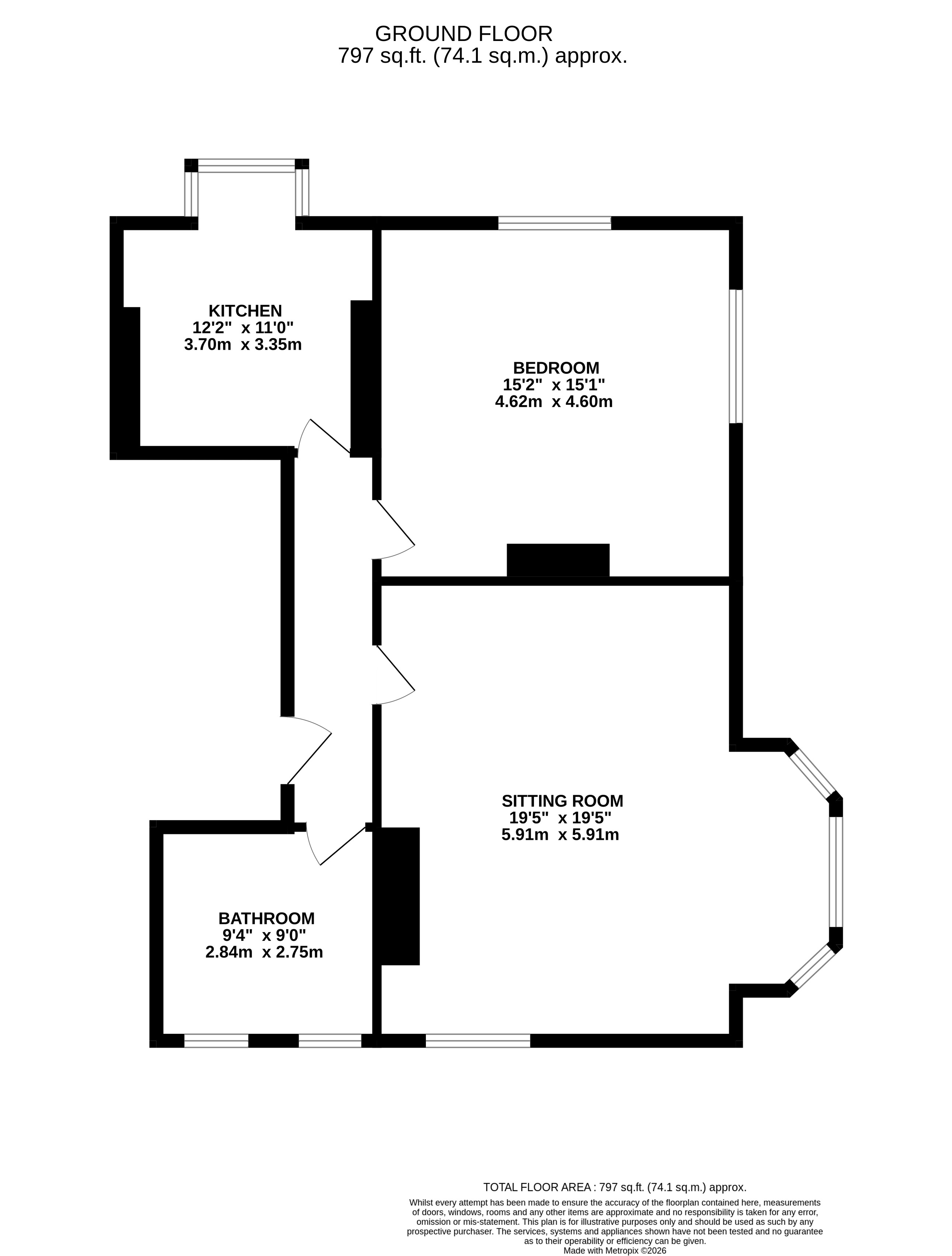 Flat 3, 20, Manley Road, West Yorkshire floorplan