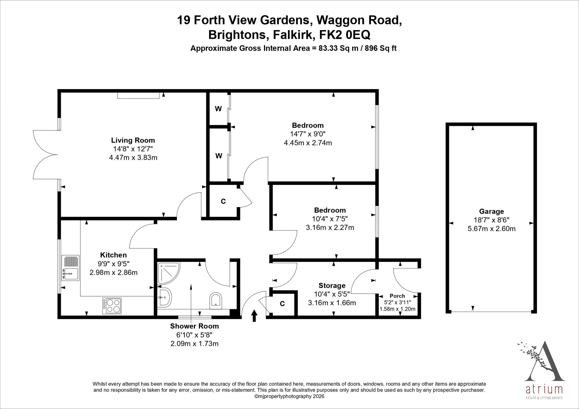 19 Forth View Gardens Waggon Road, Falkirk floorplan