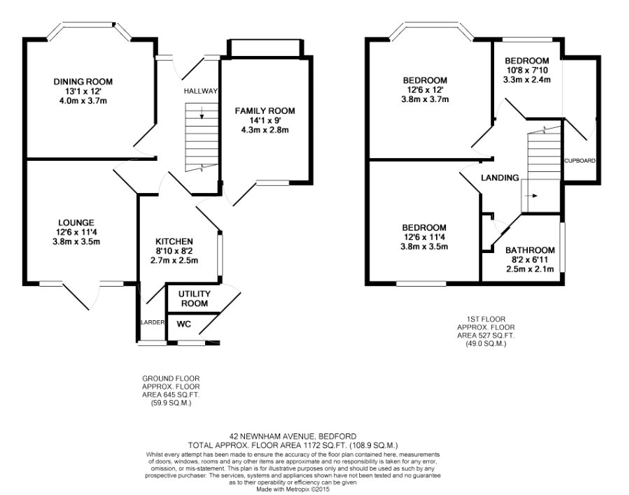 3 Bedrooms Semi-detached house to rent in Newnham Avenue, Bedford MK41