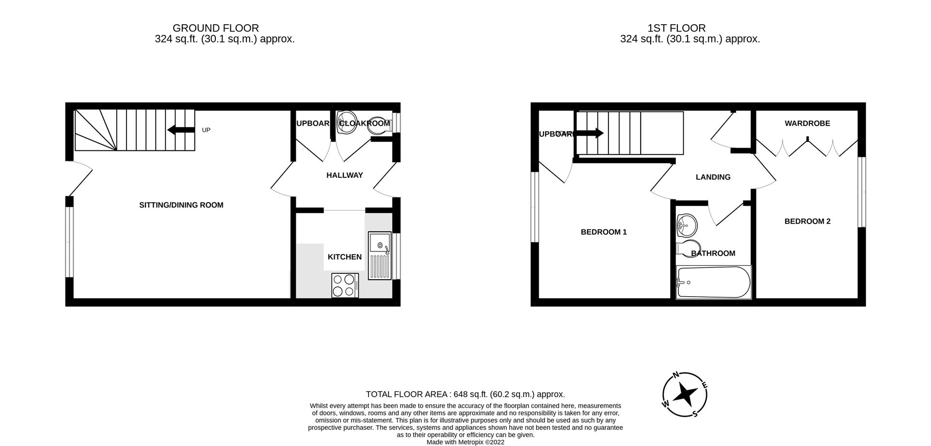 Meadow Bottom, Stratton, Dorchester DT2, 2 bedroom terraced house for
