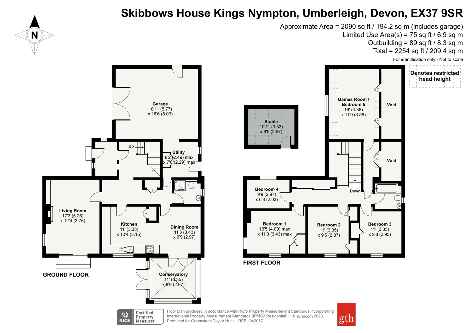Skibbows House,, Kings Nympton, Devon floorplan