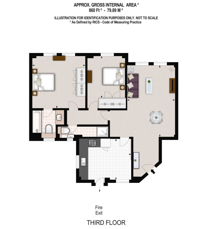 40, Pelham Court, South Kensington floorplan