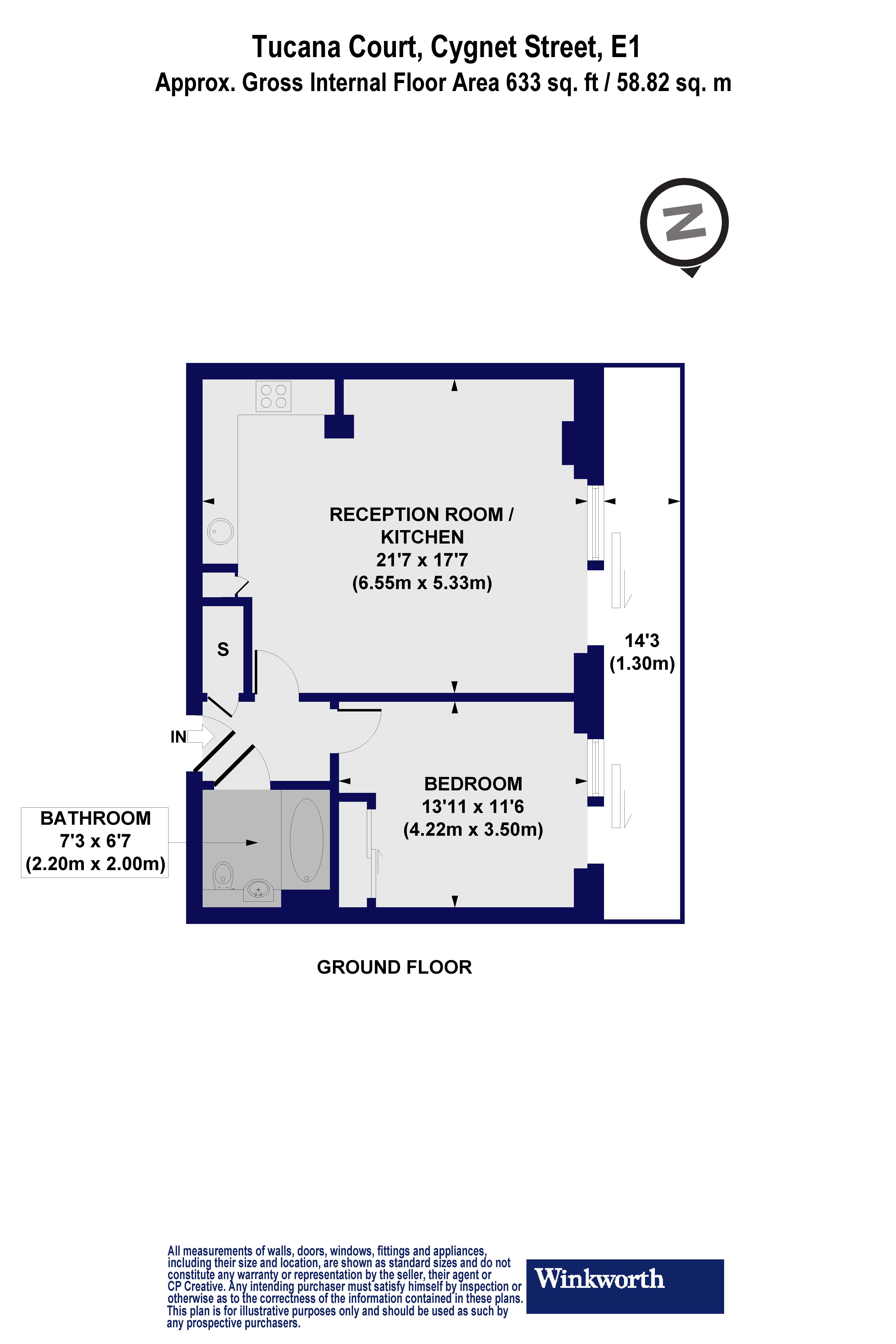 Flat 2, Tucana Court, 4, Cygnet Street, London floorplan