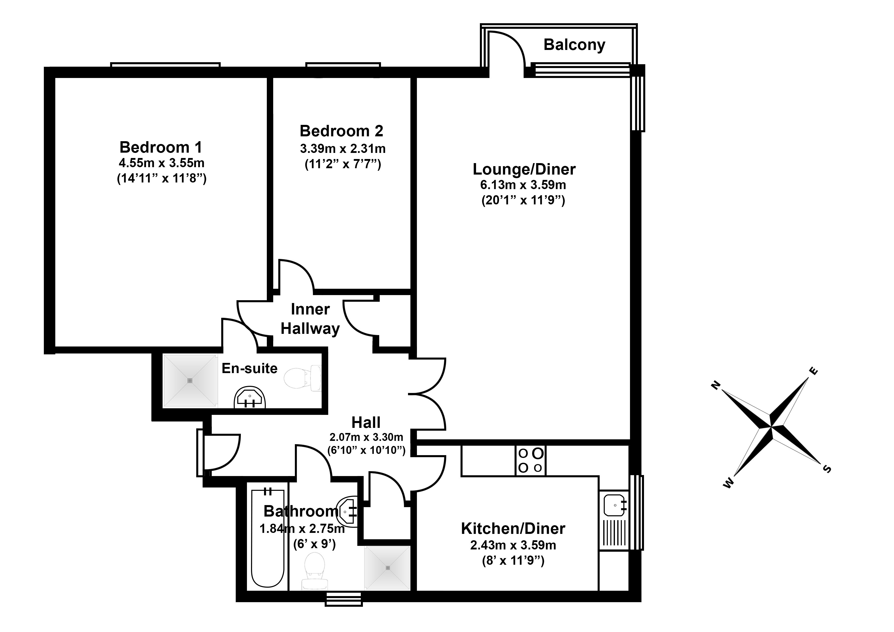 2 Bedrooms Flat for sale in Fern Court, 43 Hendon Lane, Finchley N3