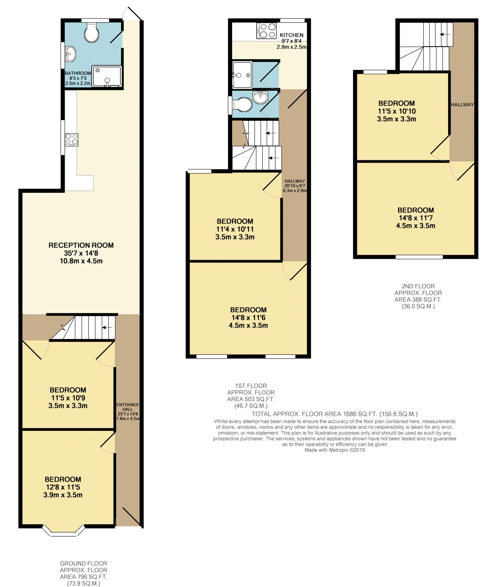 6 Bedrooms Terraced house to rent in London Road, Earley, Reading RG1