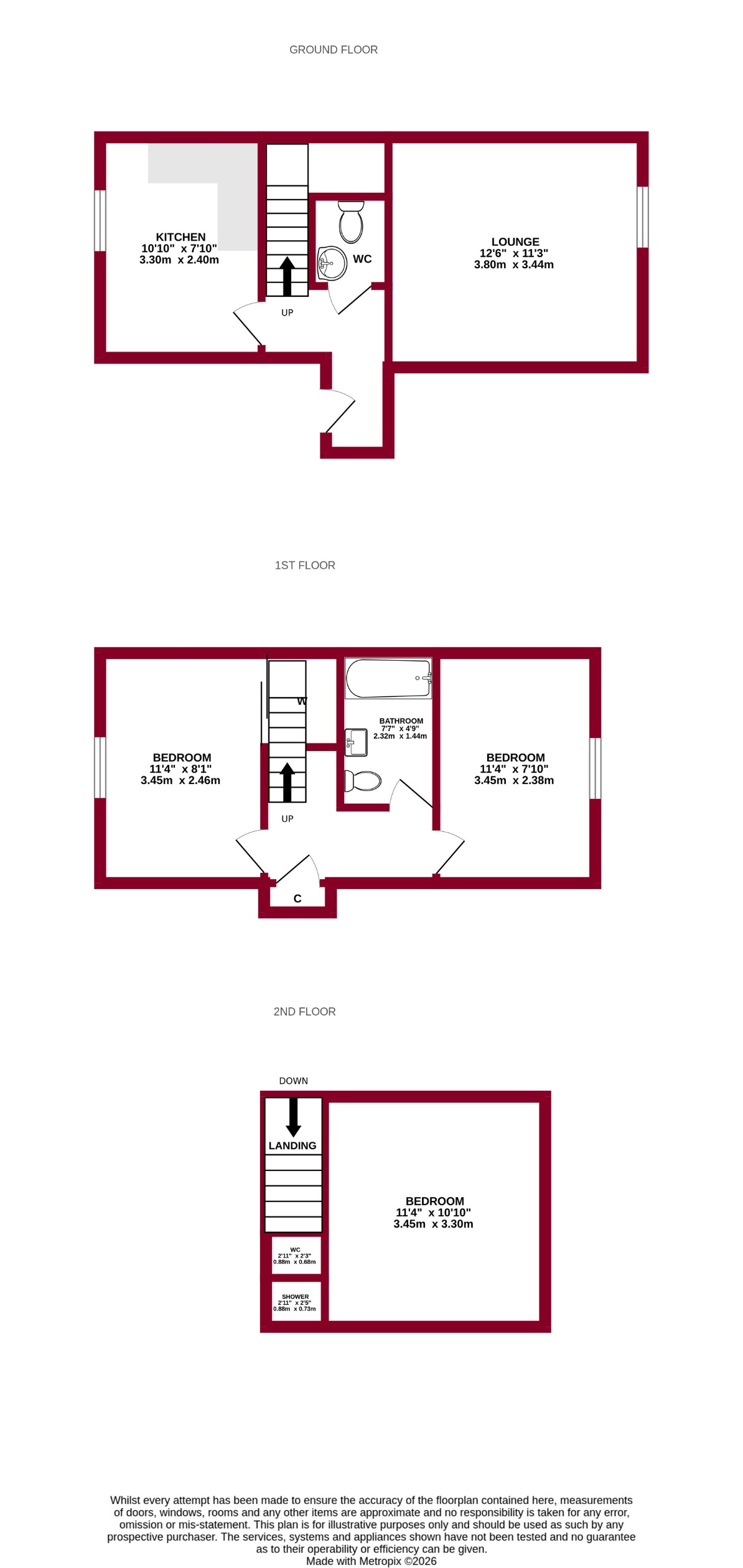 Flat D, 6, Stirling Street, Dundee floorplan