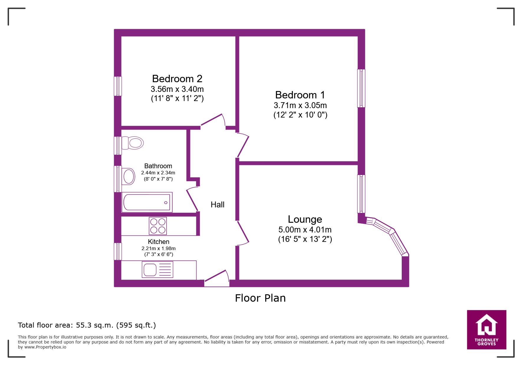Flat 2, Reade House,, Flixton Road, Manchester floorplan