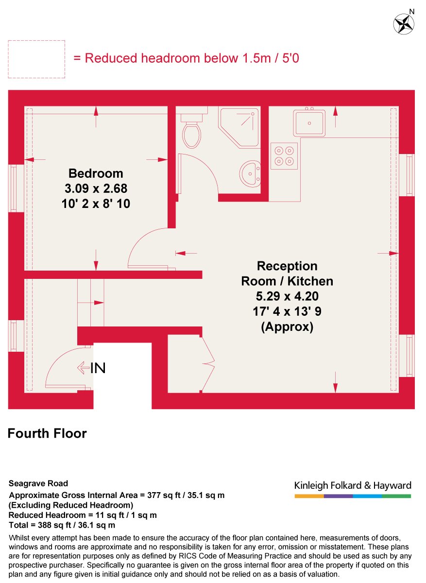 Flat 7, 15, Seagrave Road, London floorplan