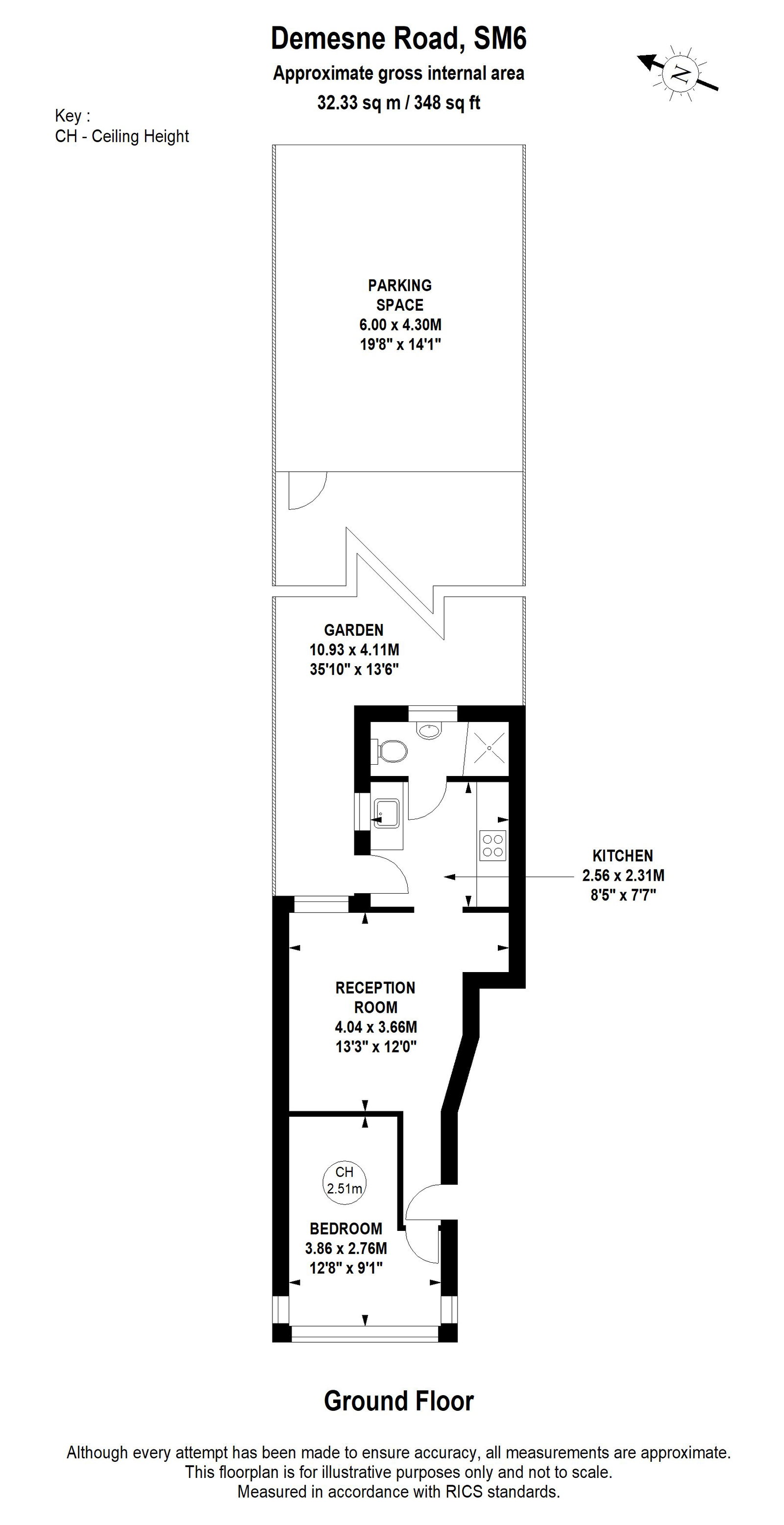 58a, Demesne Road, Wallington floorplan