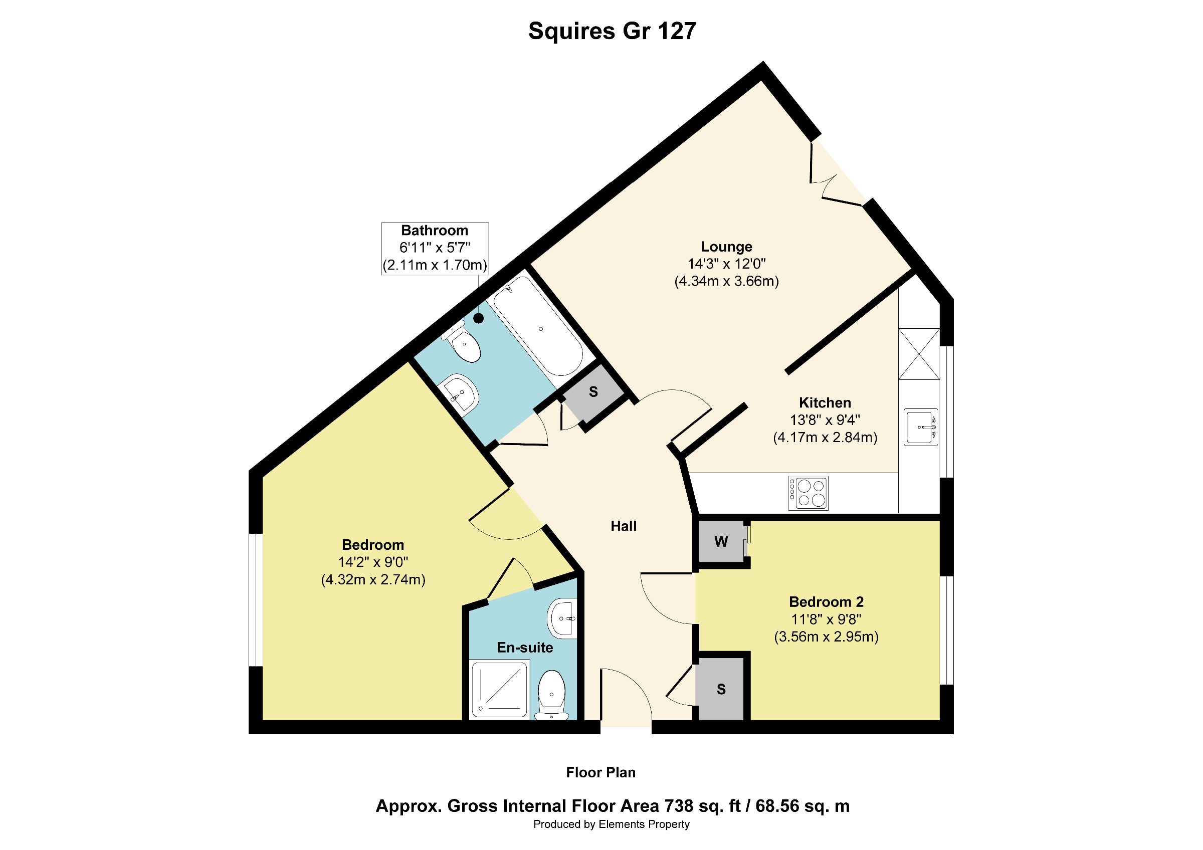 127 Squires Grove, Willenhall floorplan