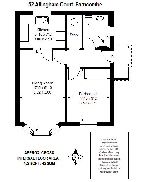 52 Allingham Court, Summers Road, Farncombe floorplan