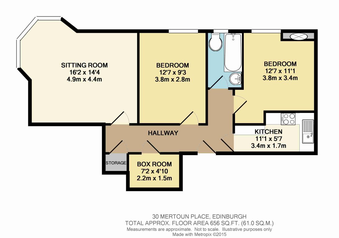 2 Bedrooms Flat to rent in Mertoun Place, Edinburgh EH11