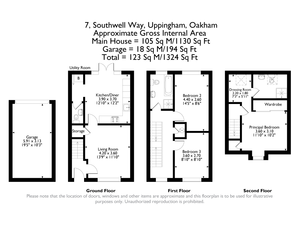 7, Southwell Way, OAKHAM floorplan
