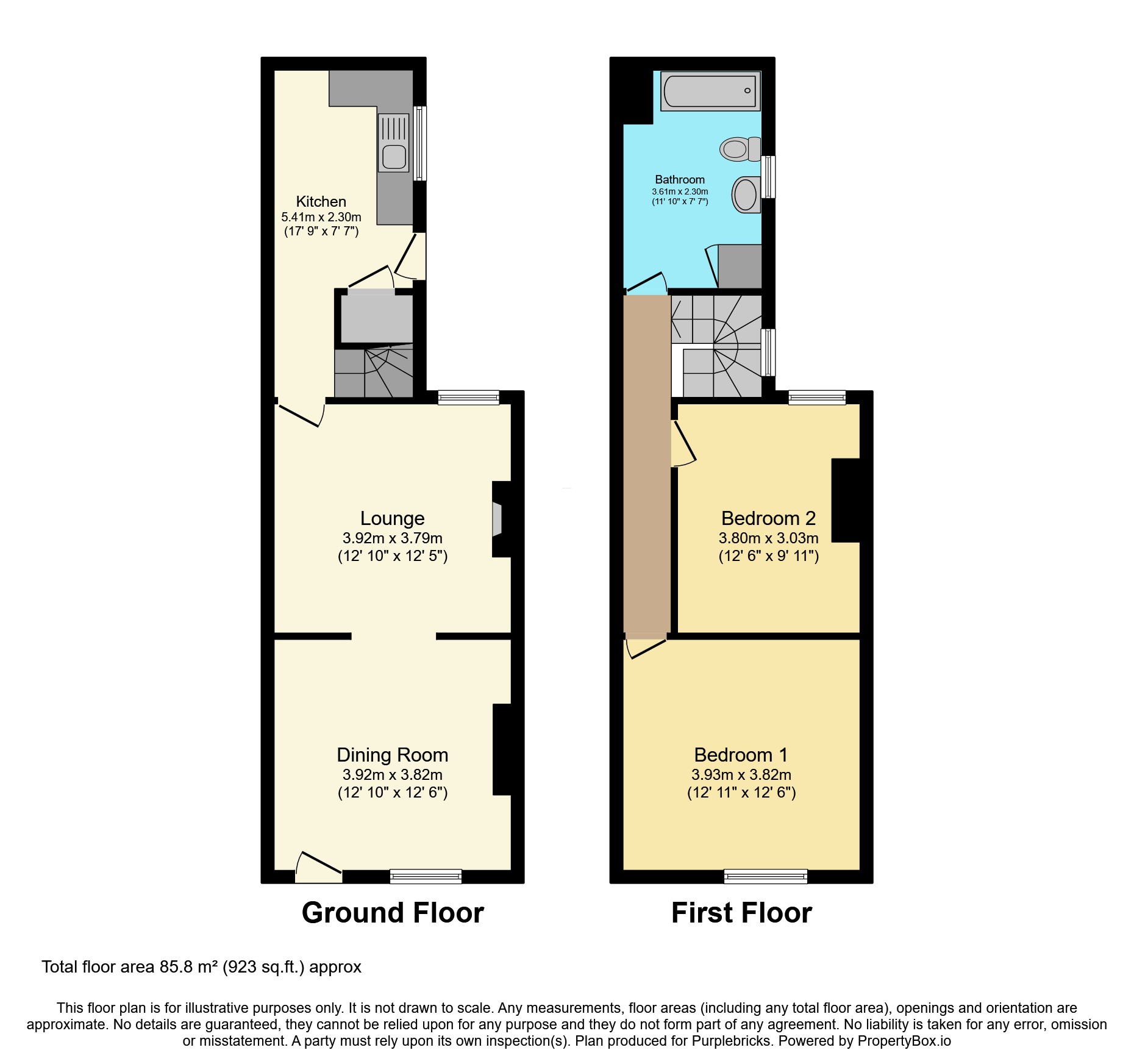 3, George Street, Mansfield floorplan