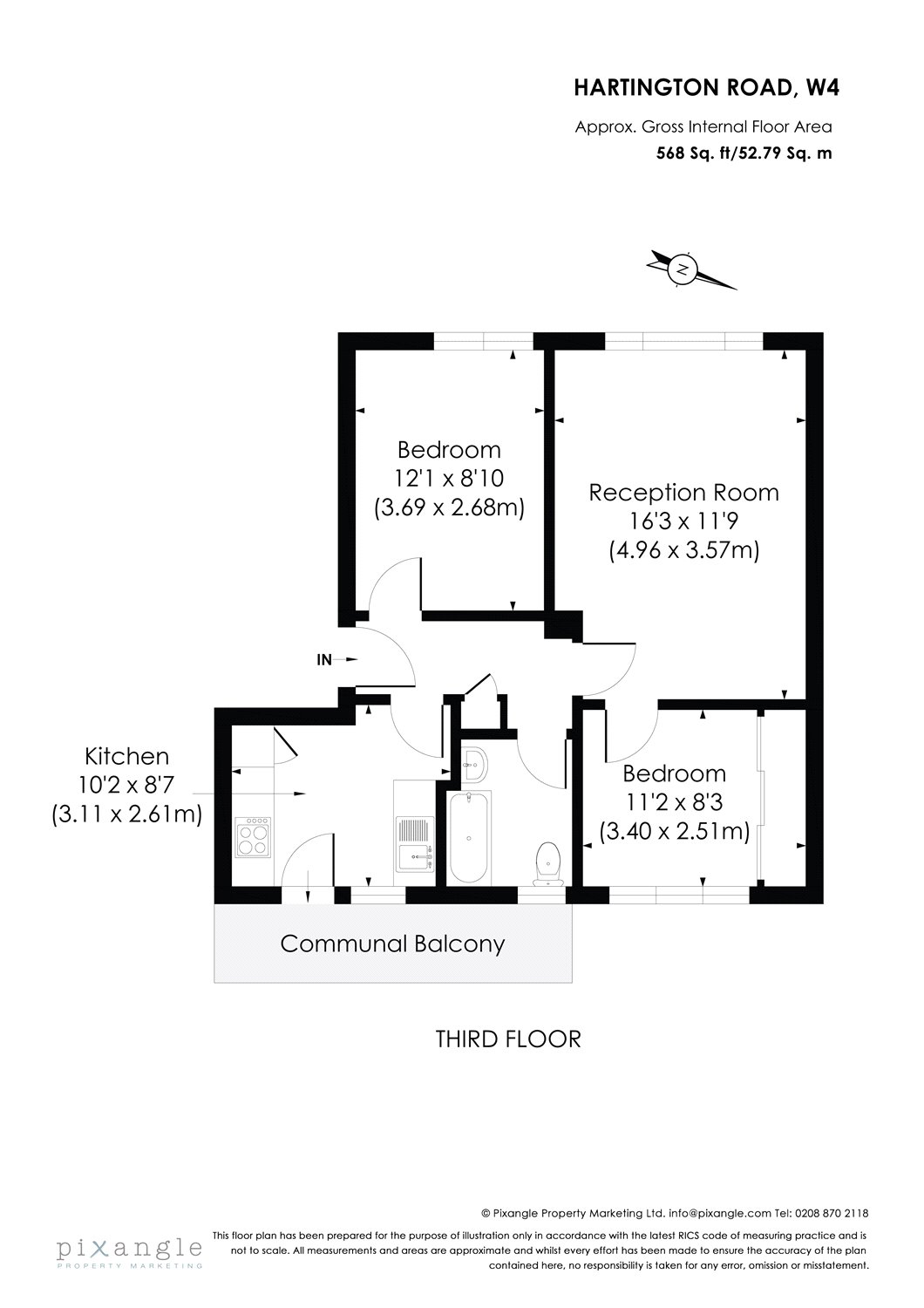 2 Bedrooms Flat to rent in Hartington Court, Hartington Road, London W4