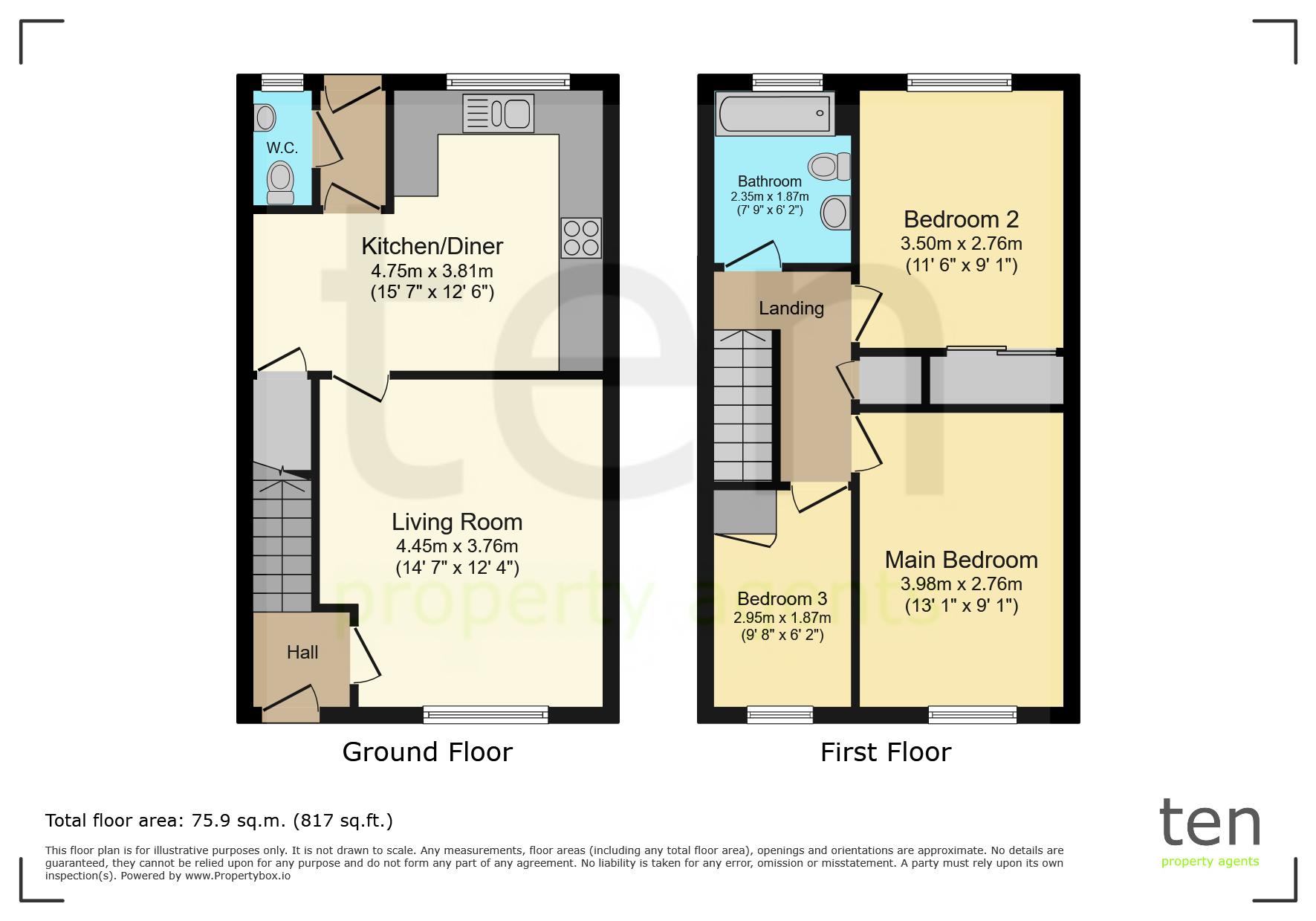 3, Dryden Court, St. Neots floorplan