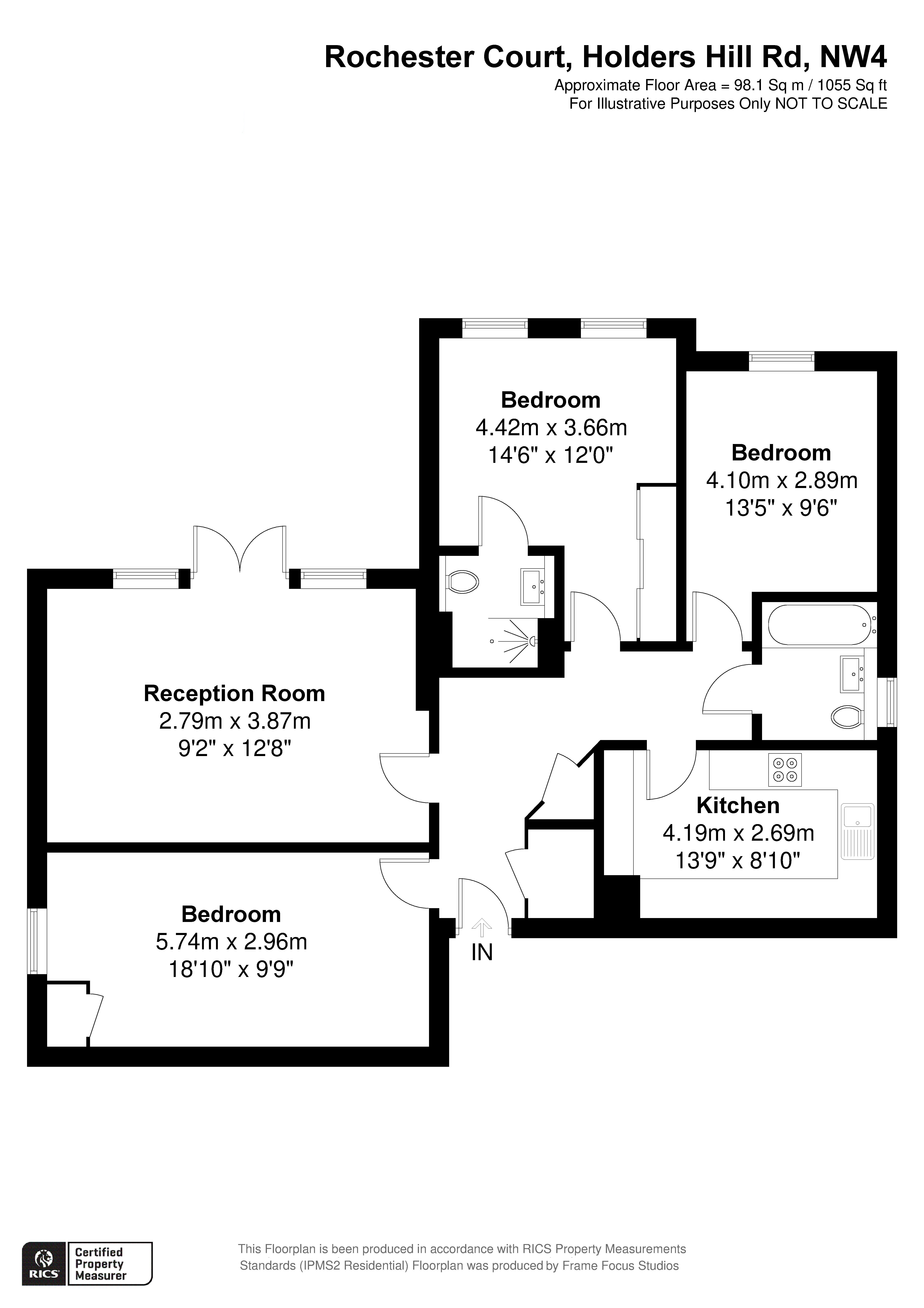 2,, Rochester Court, Mill Hill East floorplan