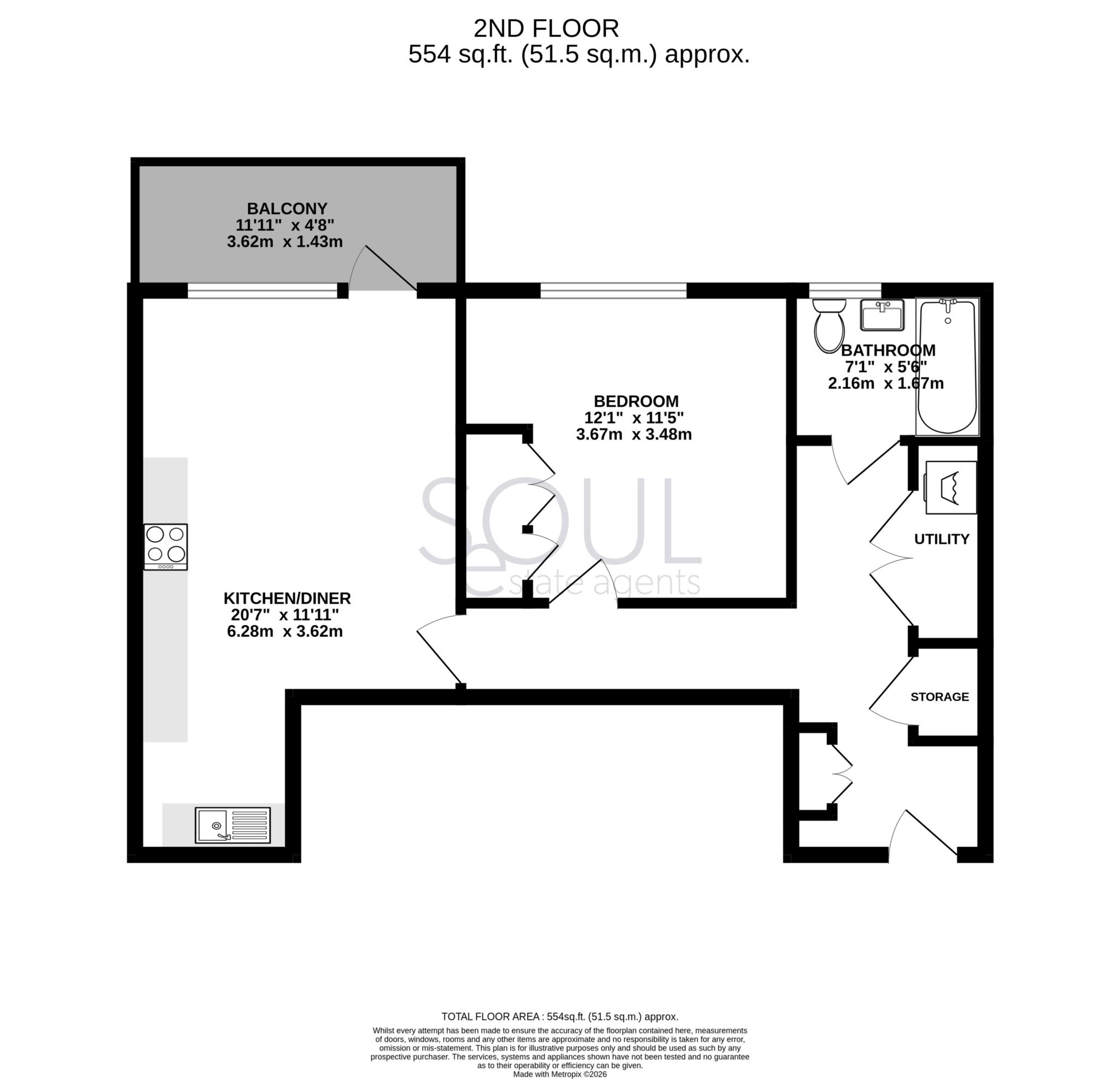 Flat 24 Harrier House, Kingston Upon Thames floorplan
