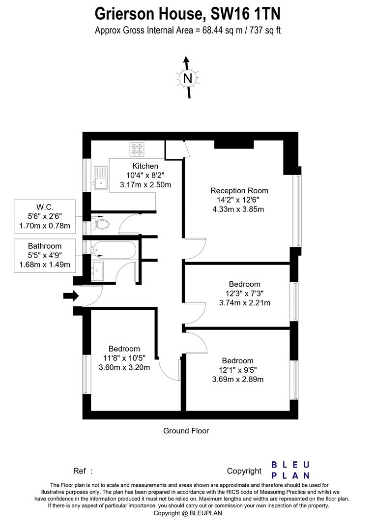 Flat 26, Grierson House, Aldrington Road, London floorplan