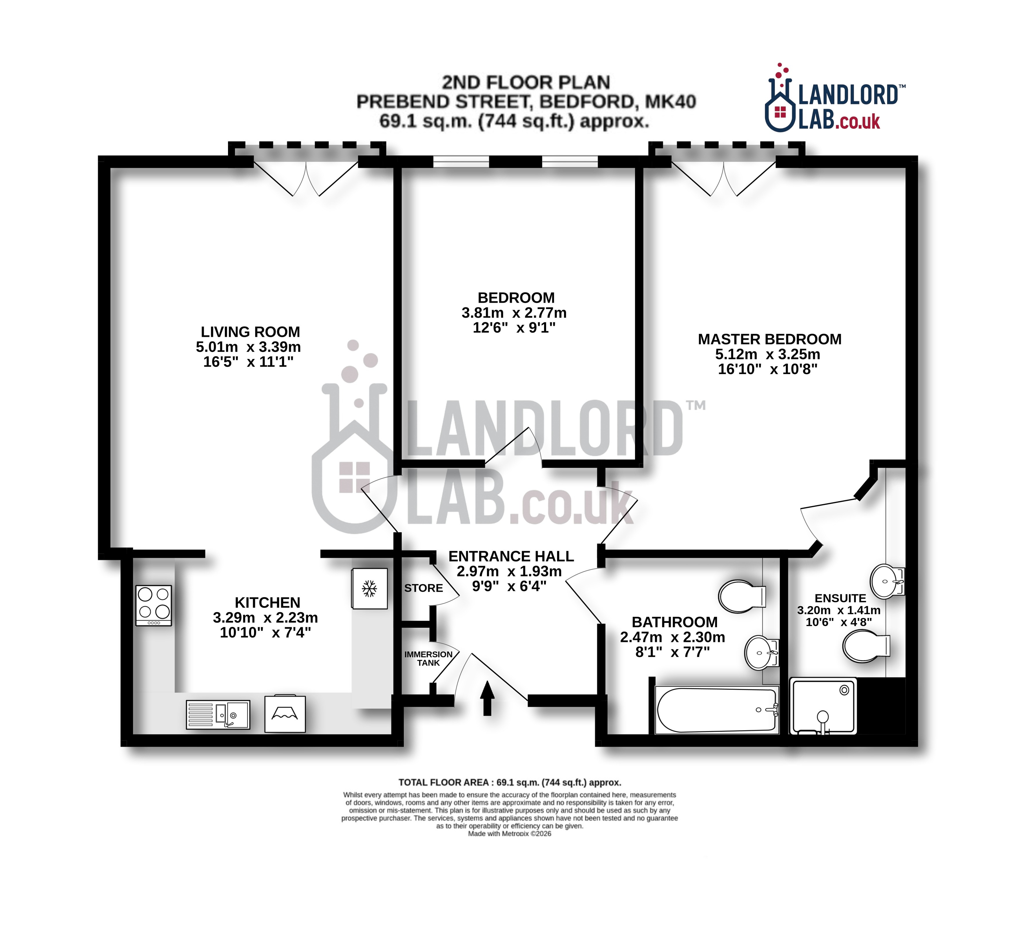 Flat 86,Crown Quay, Prebend Way, Bedford floorplan
