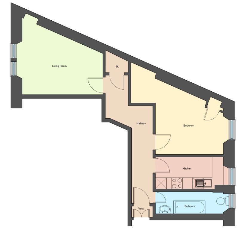 1 Bedrooms Flat to rent in Oran Street, North Kelvinside, Glasgow G20