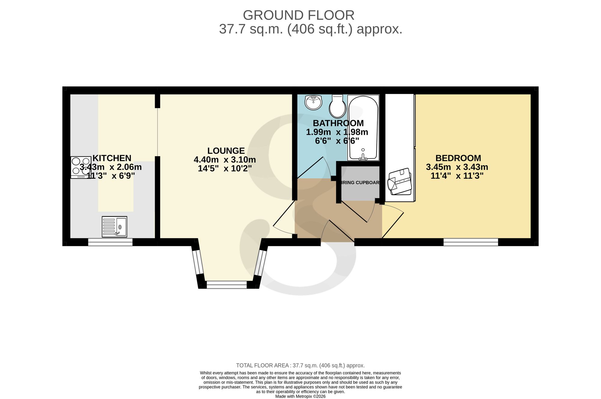 4 Woodville Apts St. Saviours Road, St. Helier, Jersey floorplan