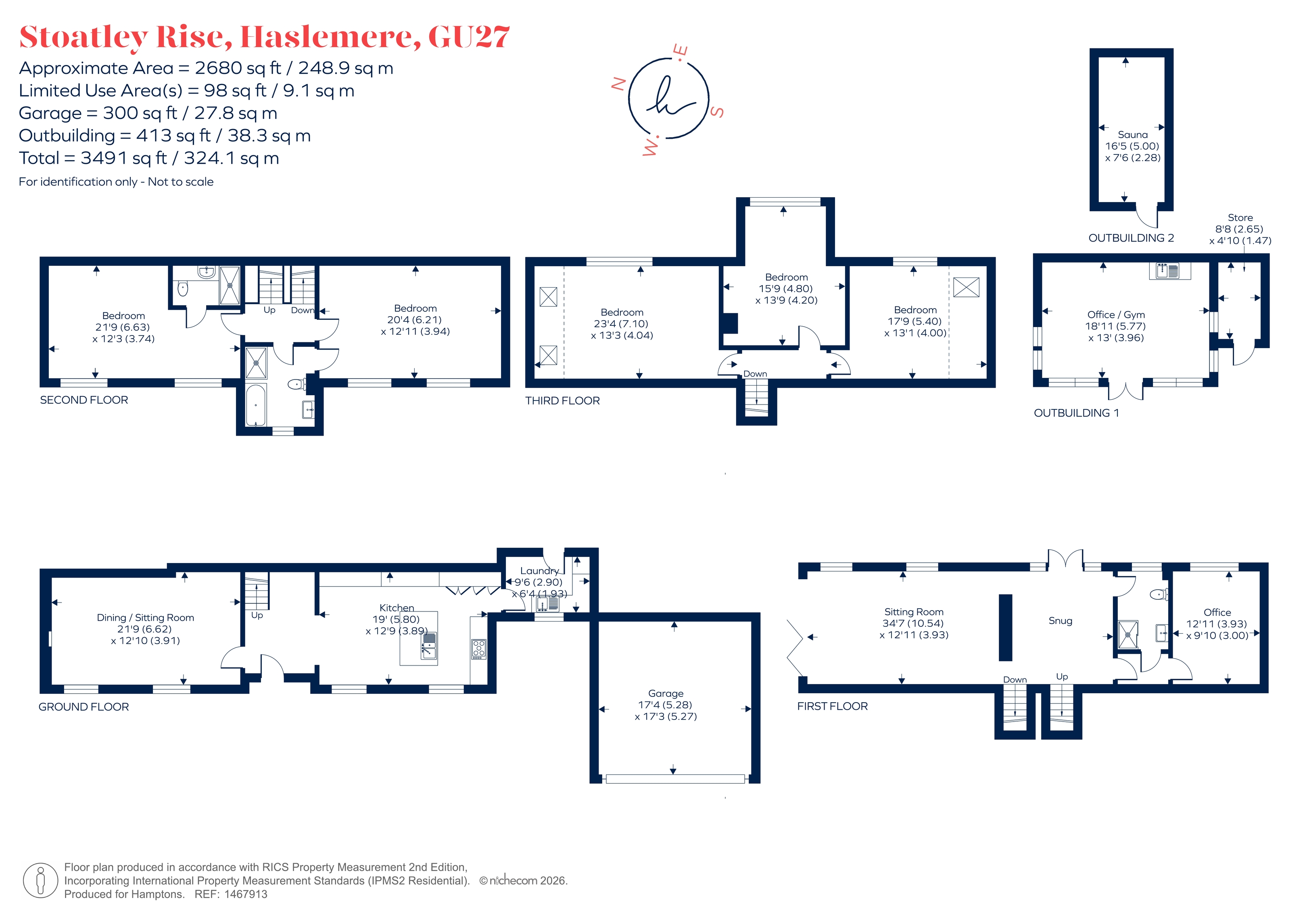 14, Stoatley Rise, Haslemere floorplan