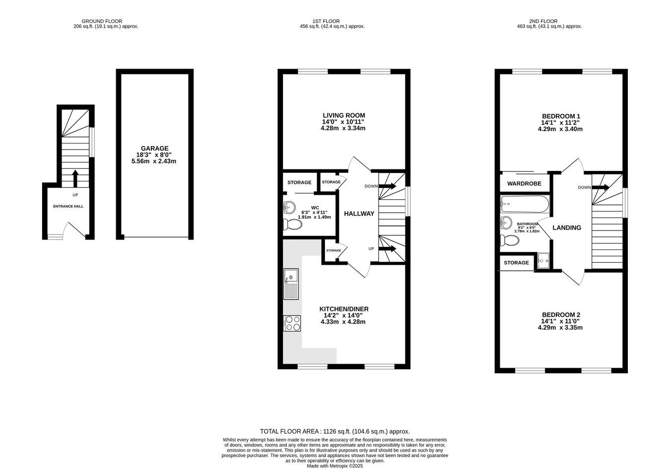 27, Sproughton Court, Ipswich floorplan