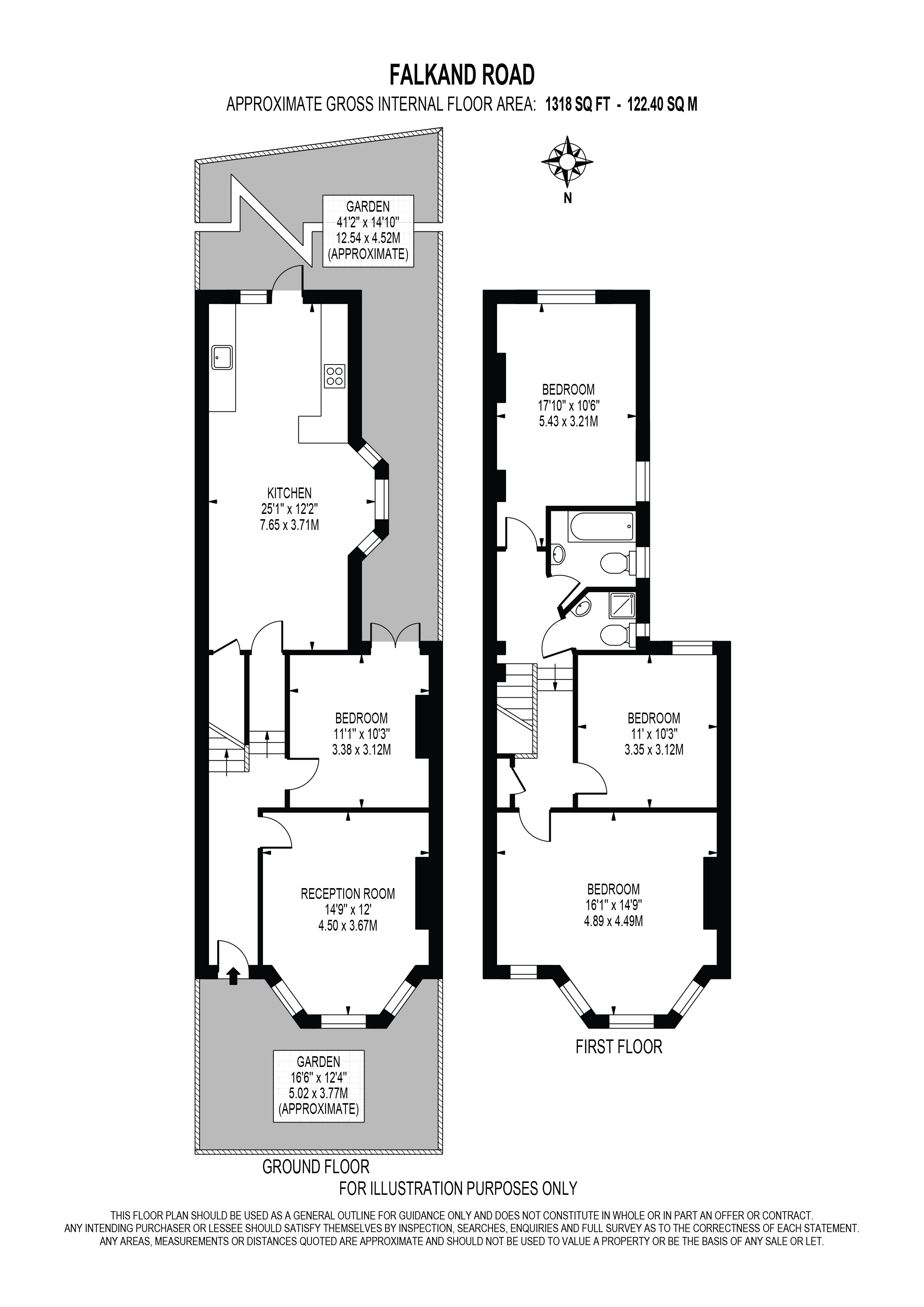 0R, Falkland Road, London floorplan
