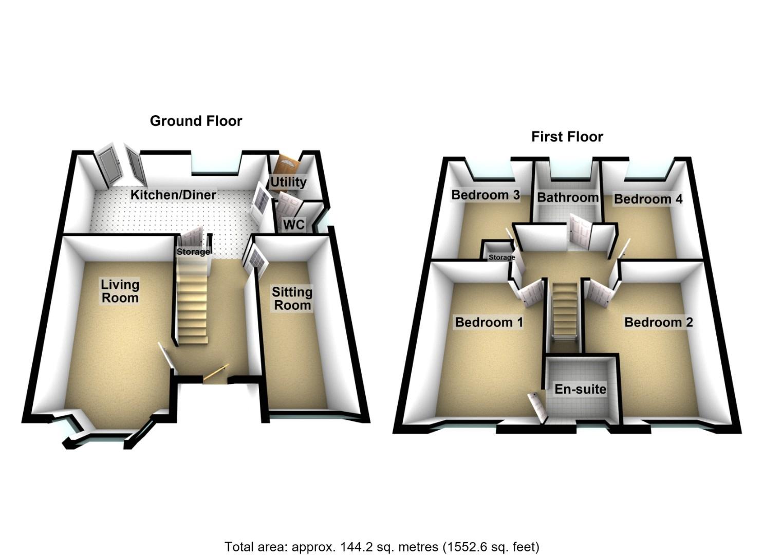 52, The Brambles, Whitley Bay floorplan