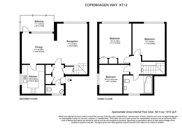 3, Copenhagen Way, WALTON-ON-THAMES floorplan
