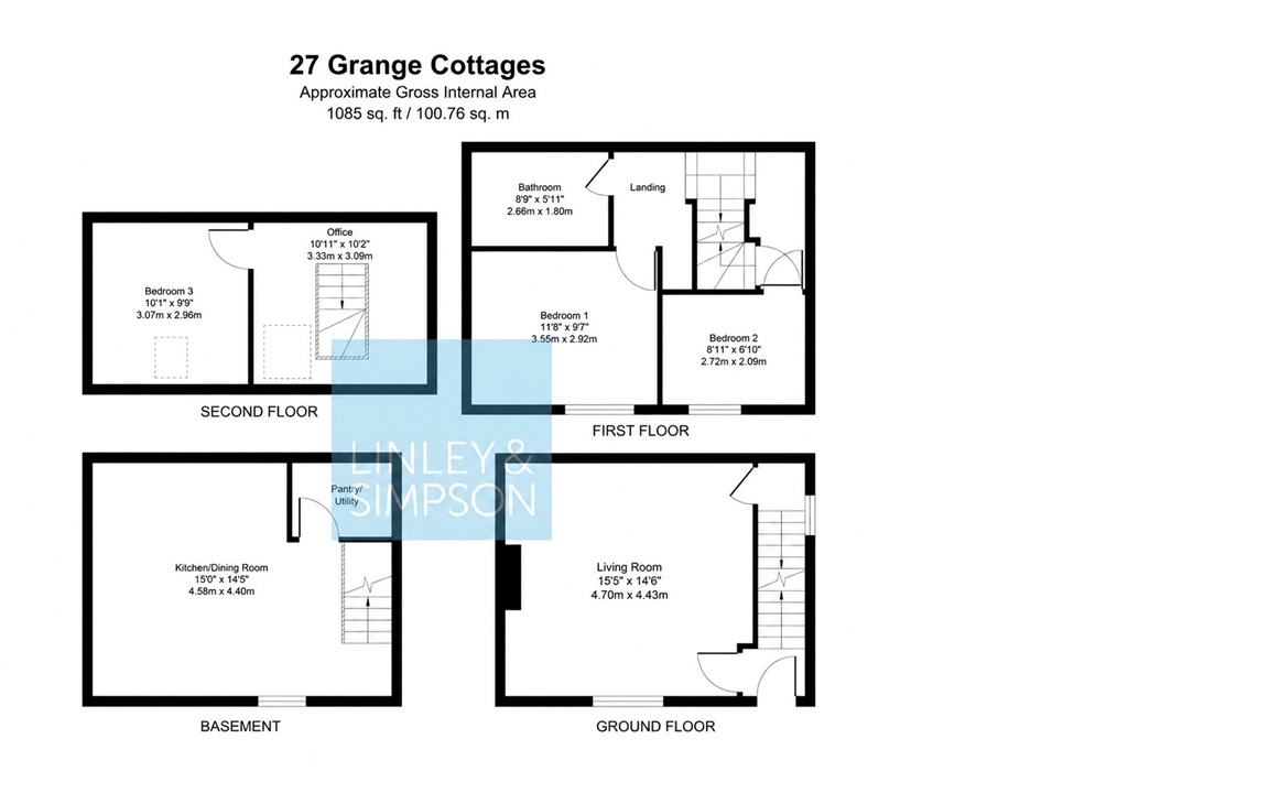 27, Grange Cottages, Huddersfield floorplan