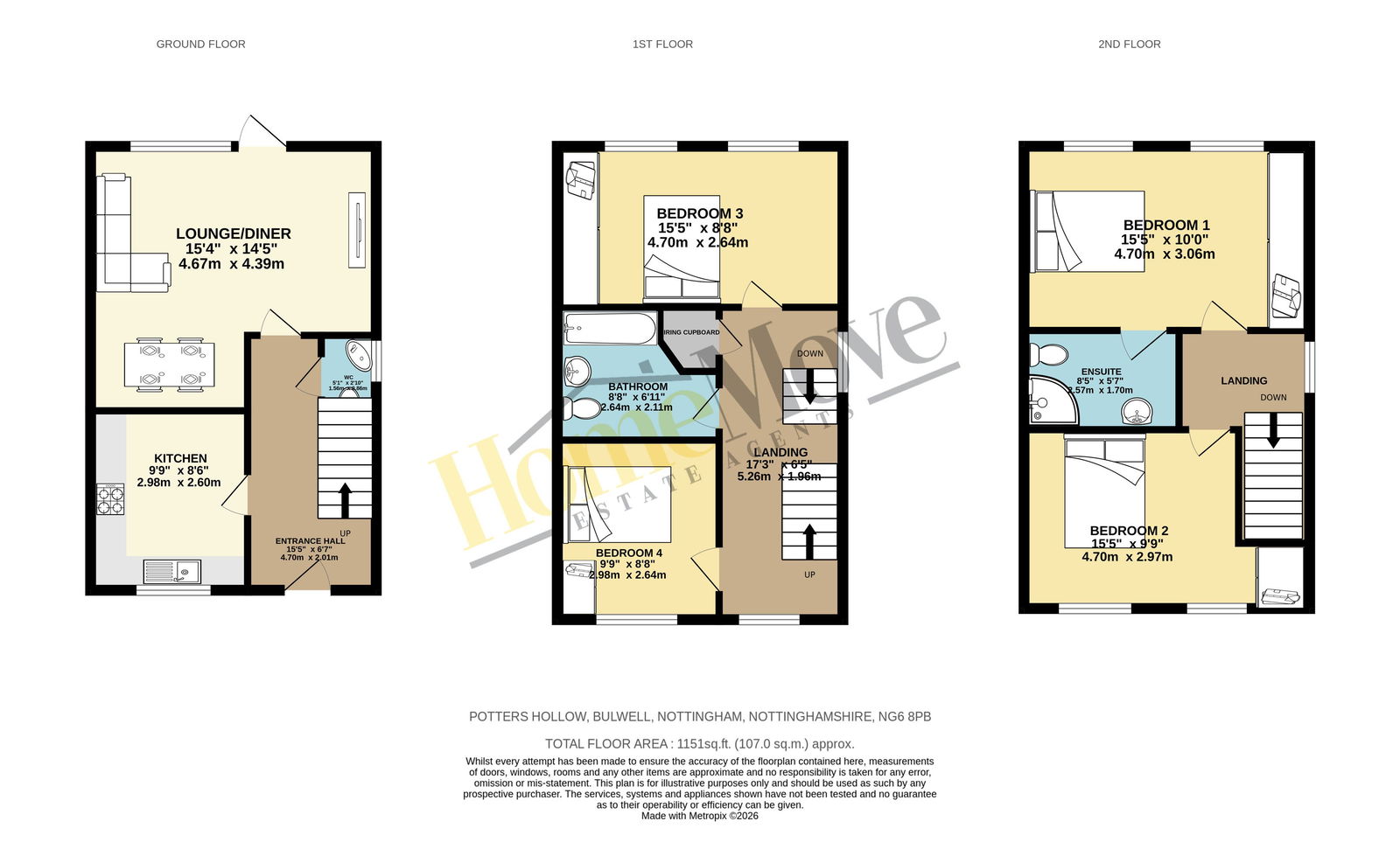 7, Potters Hollow, Nottingham floorplan