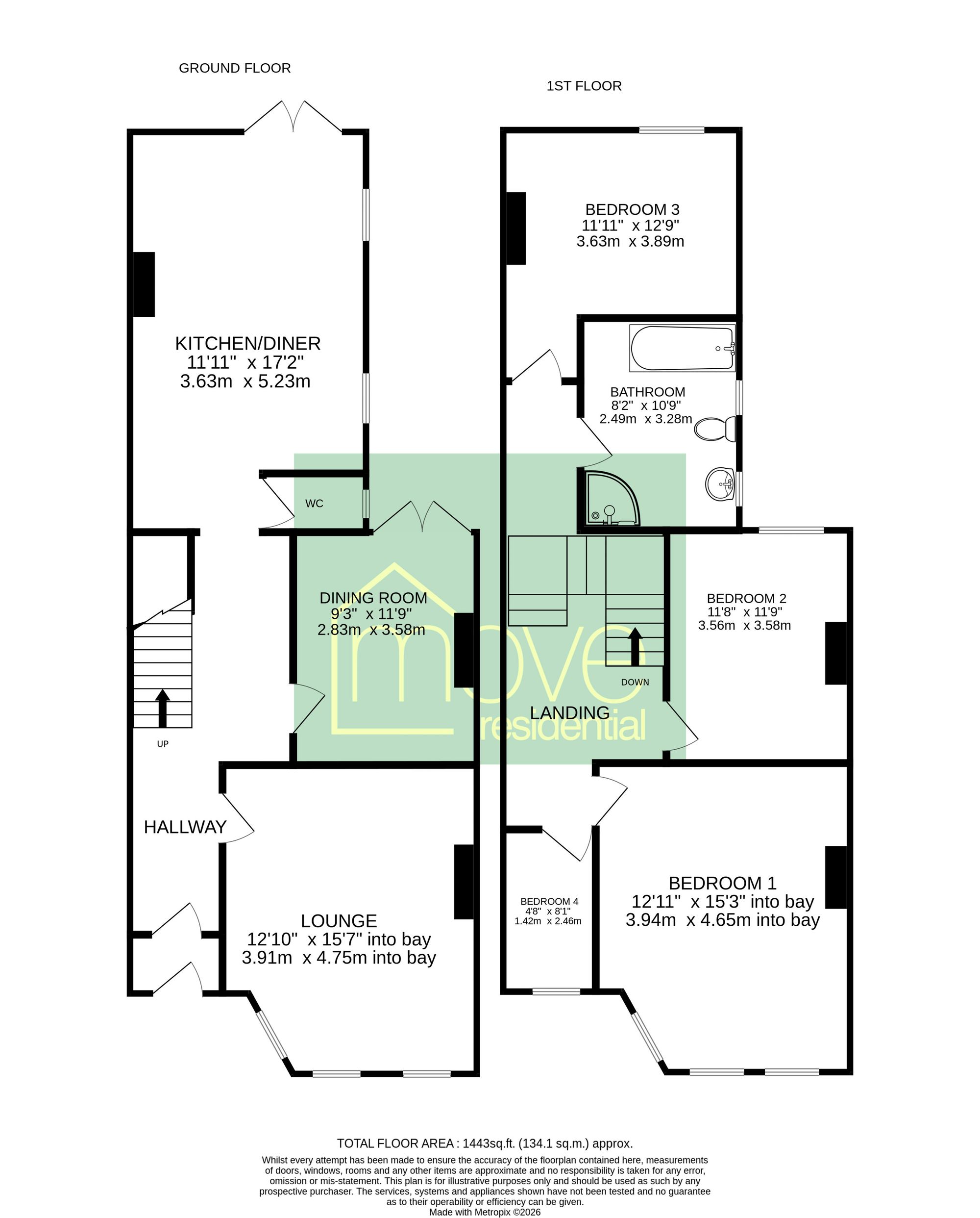 45 Bessborough Road, Prenton floorplan