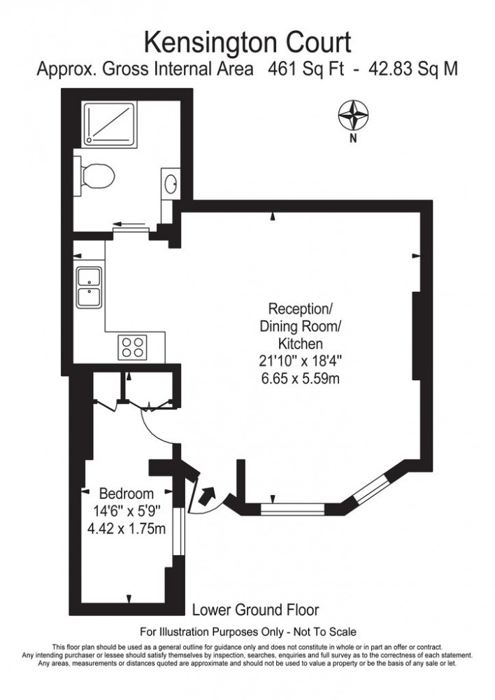 1 Bedrooms Flat to rent in Kensington Court, Kensington W8