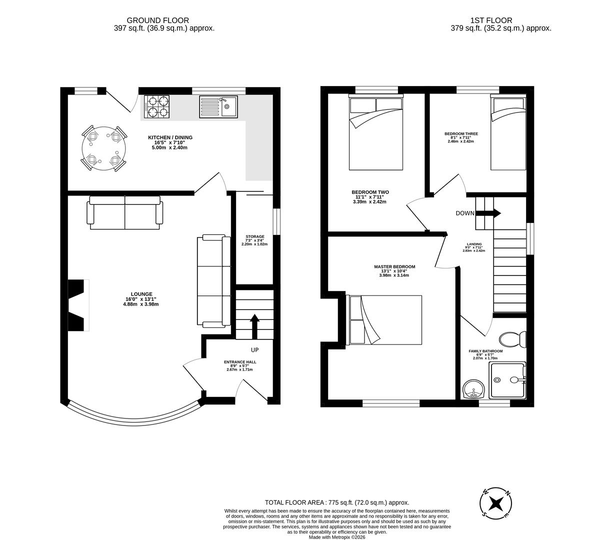 55, Sulby Drive, Preston floorplan