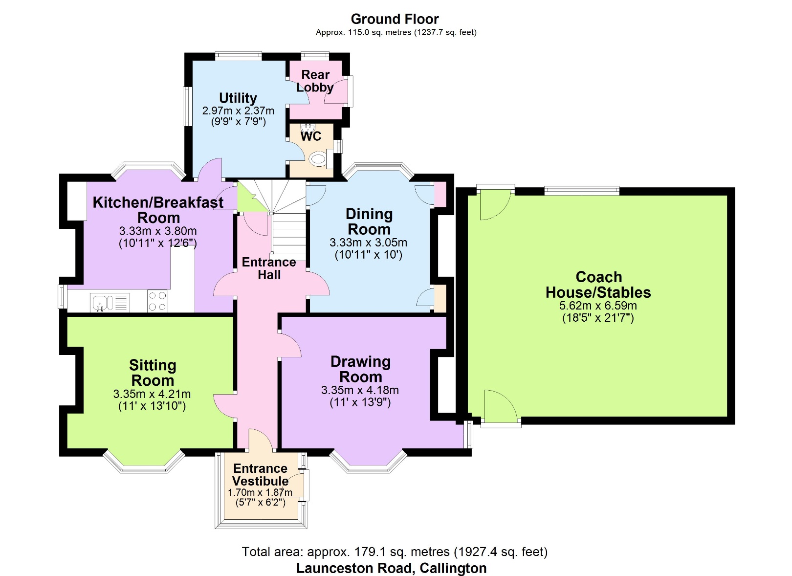 Detached Character Residence, Launceston Road, Callington PL17, 4