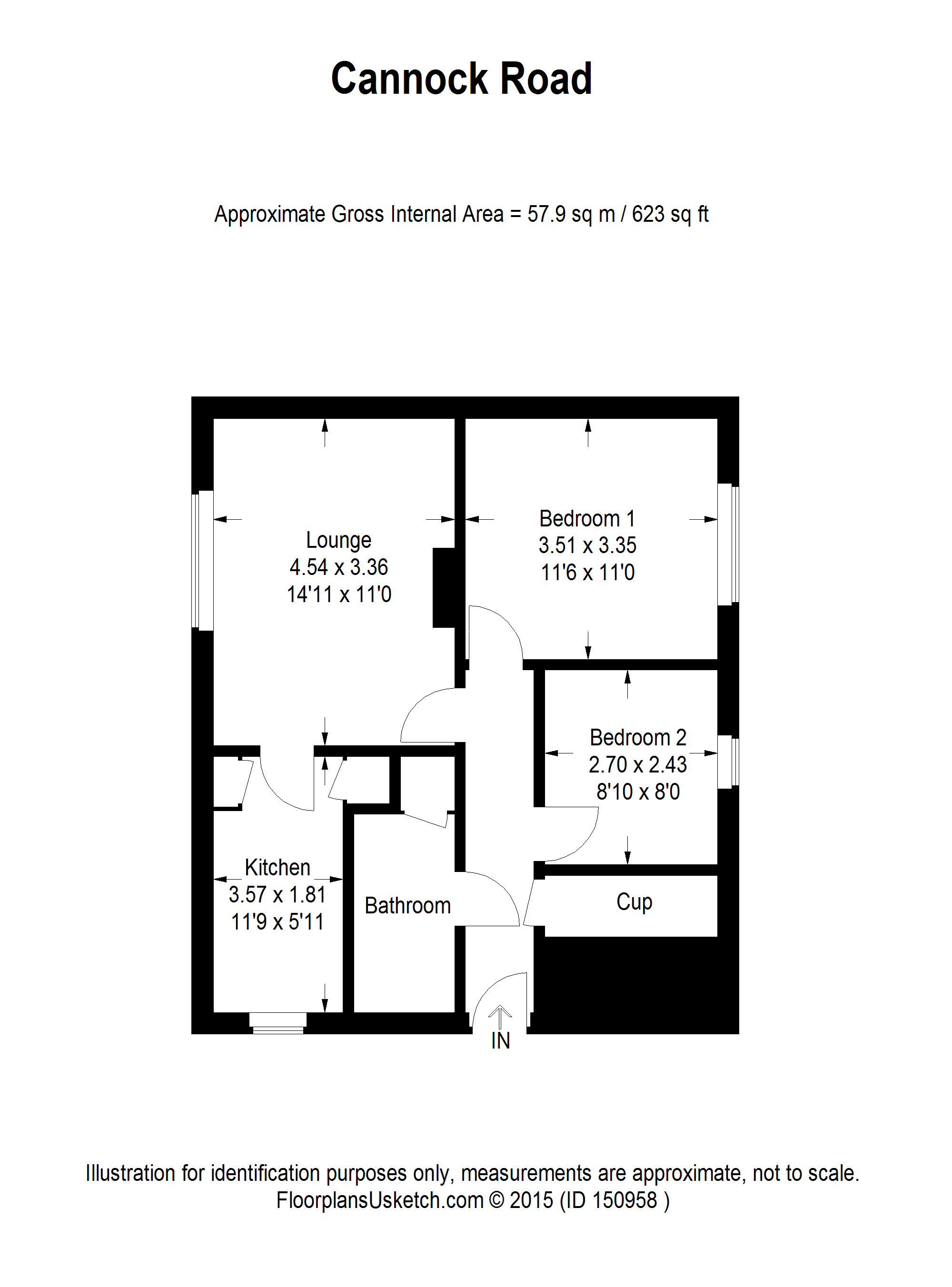 2 Bedrooms Flat to rent in Cannock Road, Aylesbury, Buckinghamshire HP20