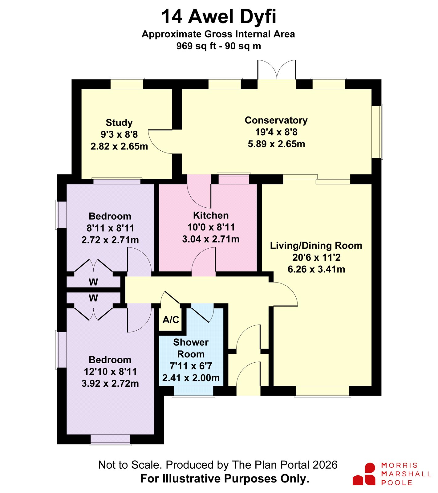 14, Awel Dyfi, Gwynedd floorplan