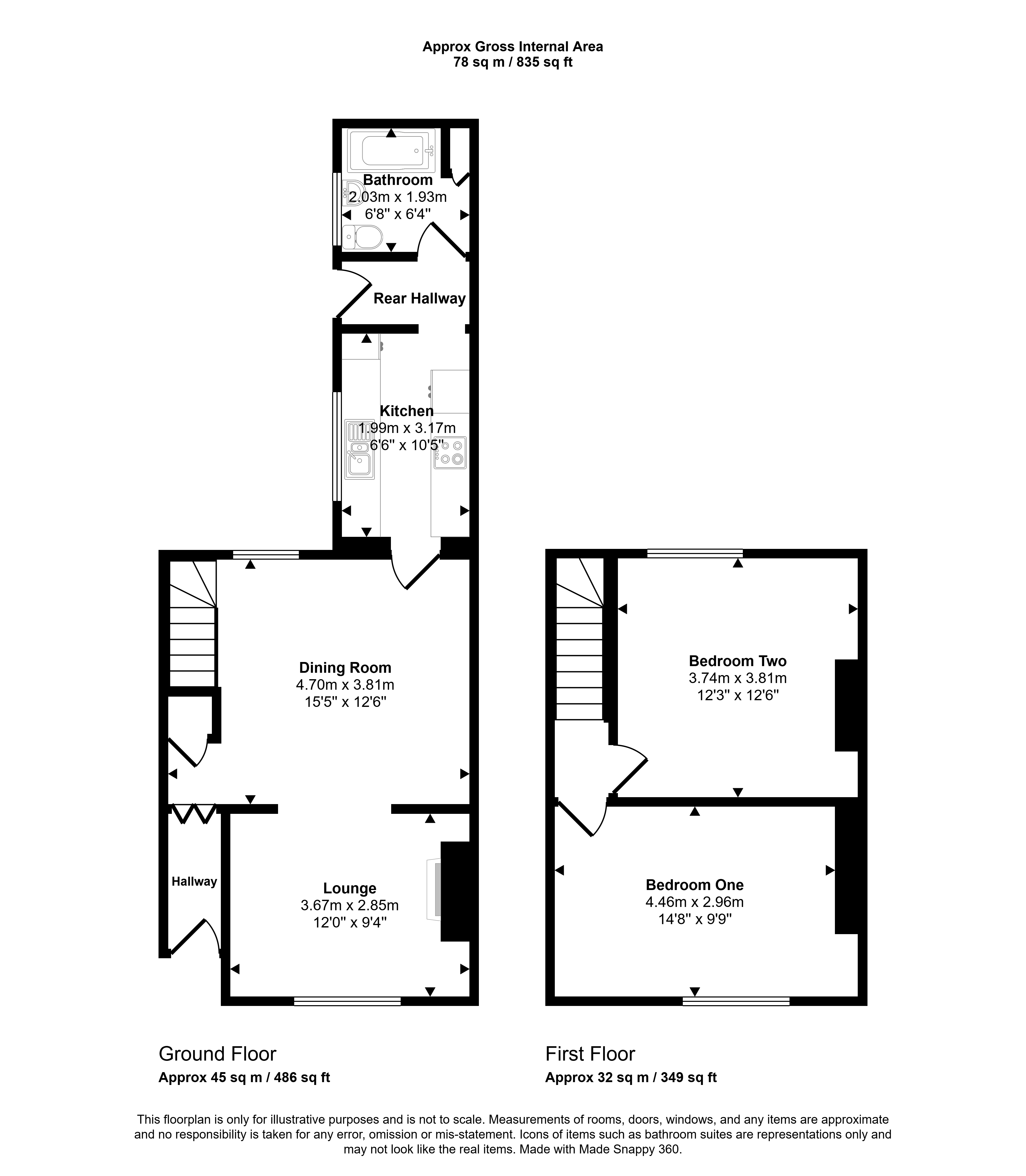 14, Baker Street, Houghton Le Spring floorplan