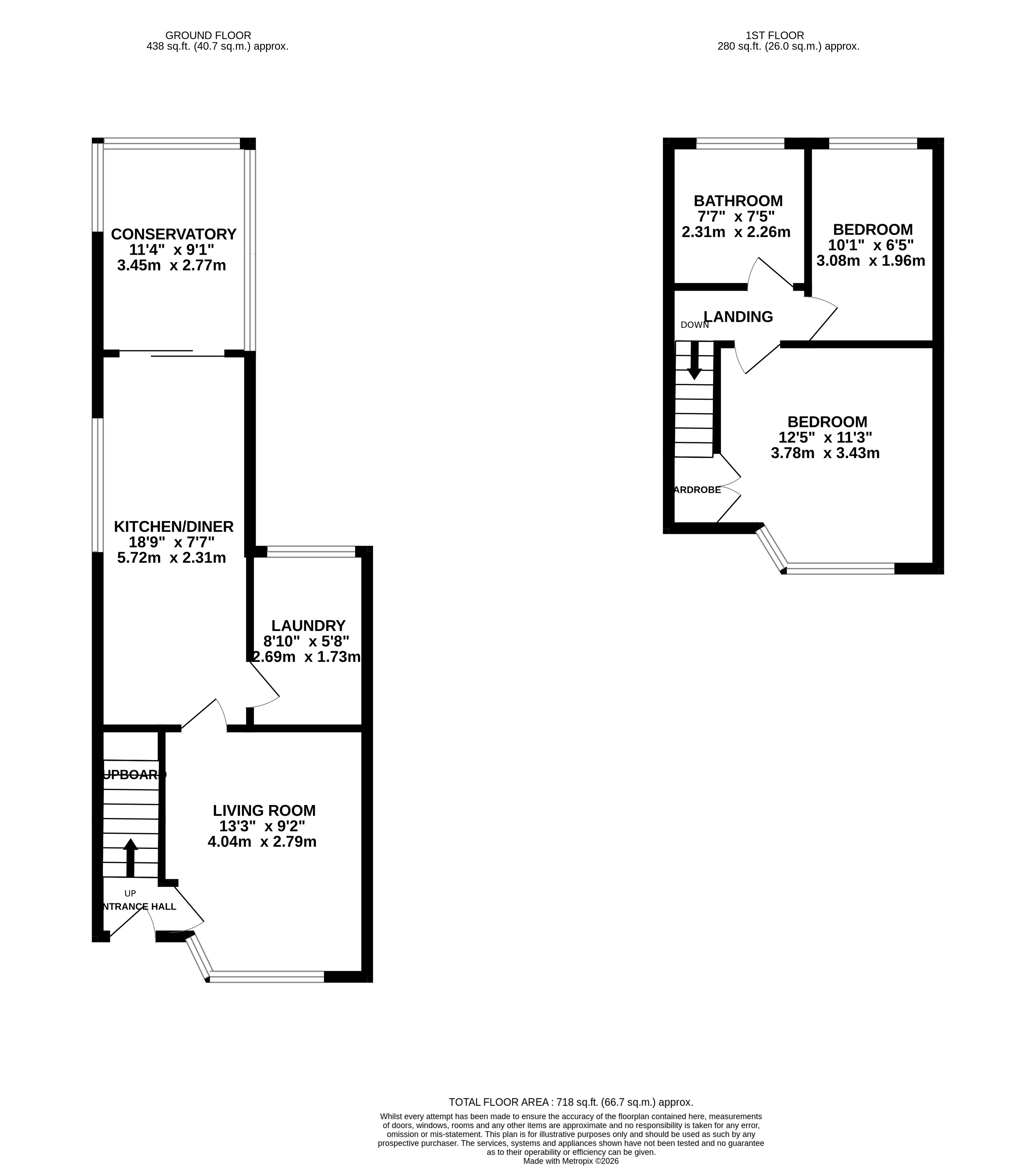 58, Roseway, Telford floorplan