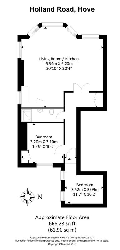 First Floor Flat 3, 9, Holland Road, Hove floorplan
