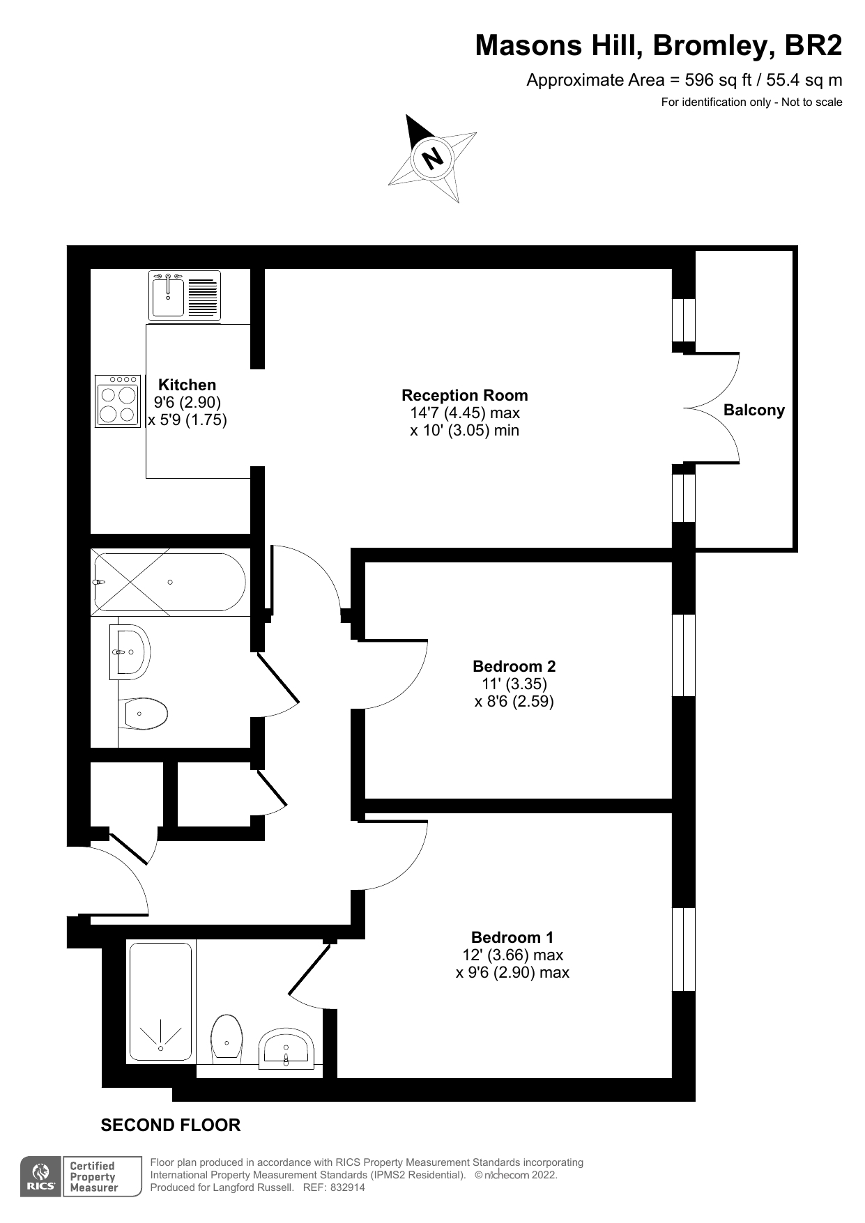 Flat 28, Hardwick House,, Masons Hill, Bromley floorplan