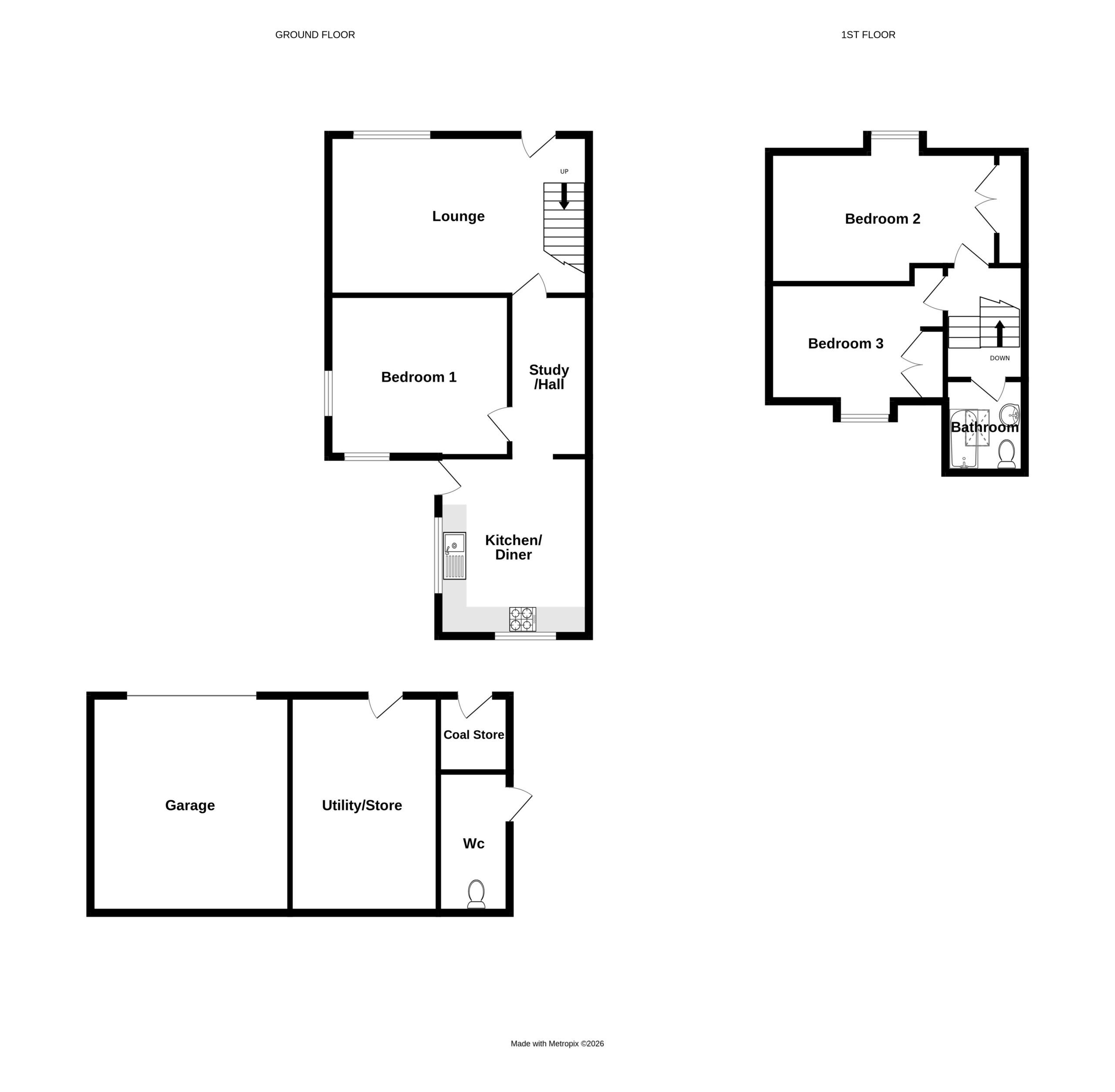 1, Les Nouettes Cottages, Route de Farras, Forest floorplan
