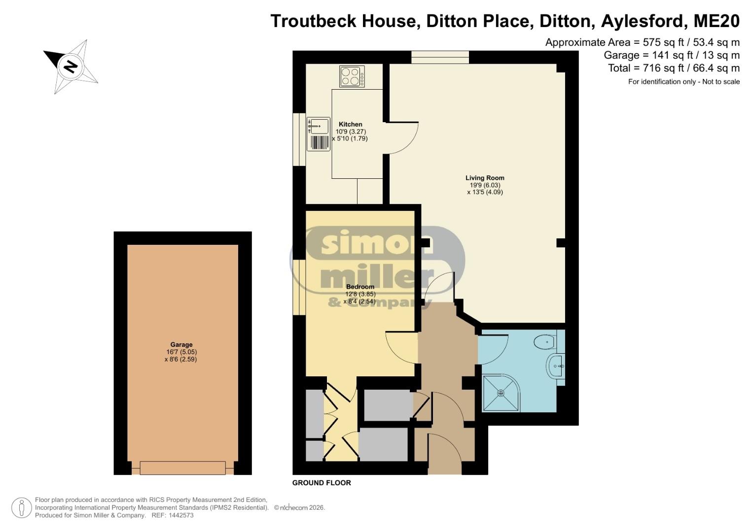 1 Troutbeck House, Ditton Place, Aylesford floorplan